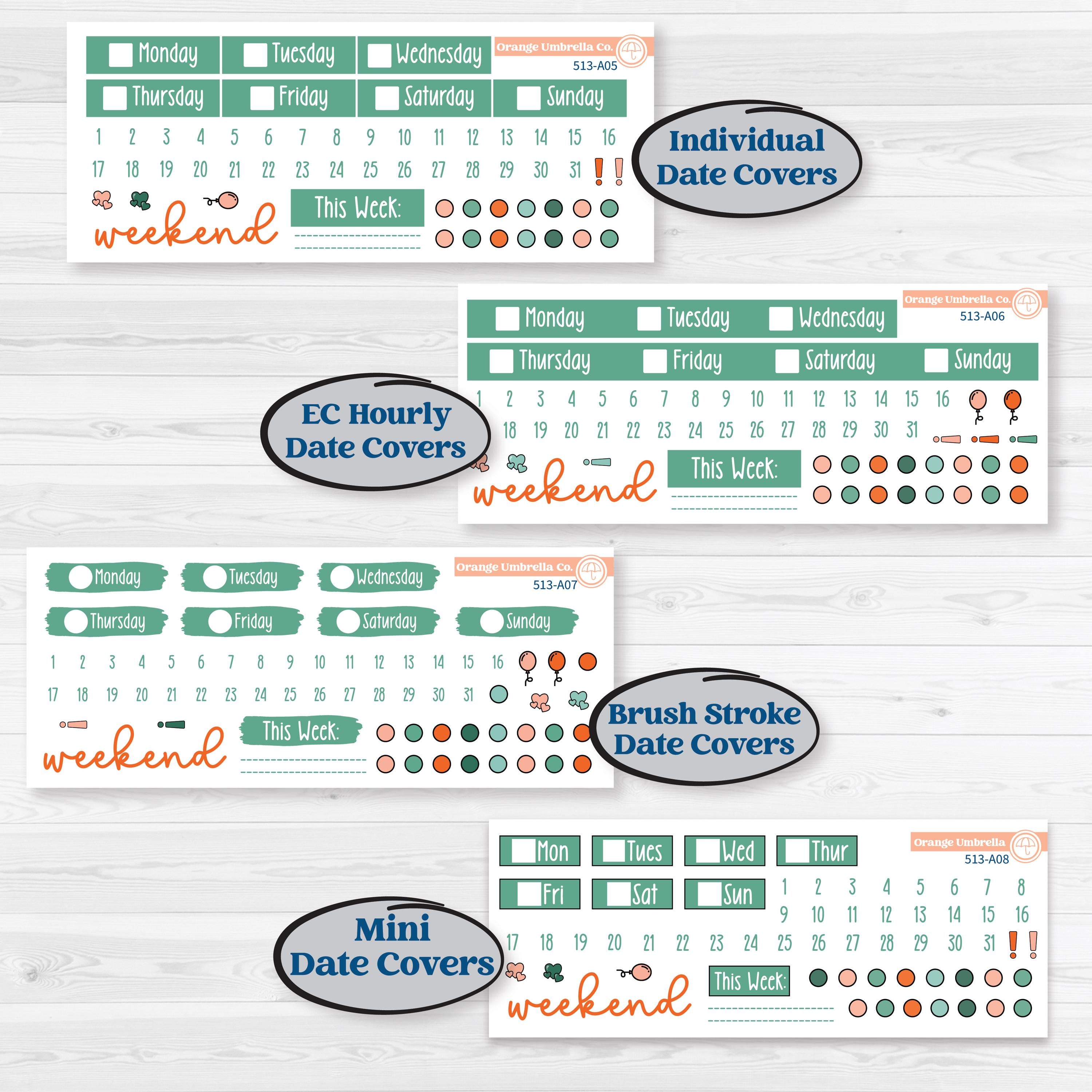 Playful March Florals | Weekly Sticker Kit for Vertical Planners like Erin Condren | Millie | KIT-513-A