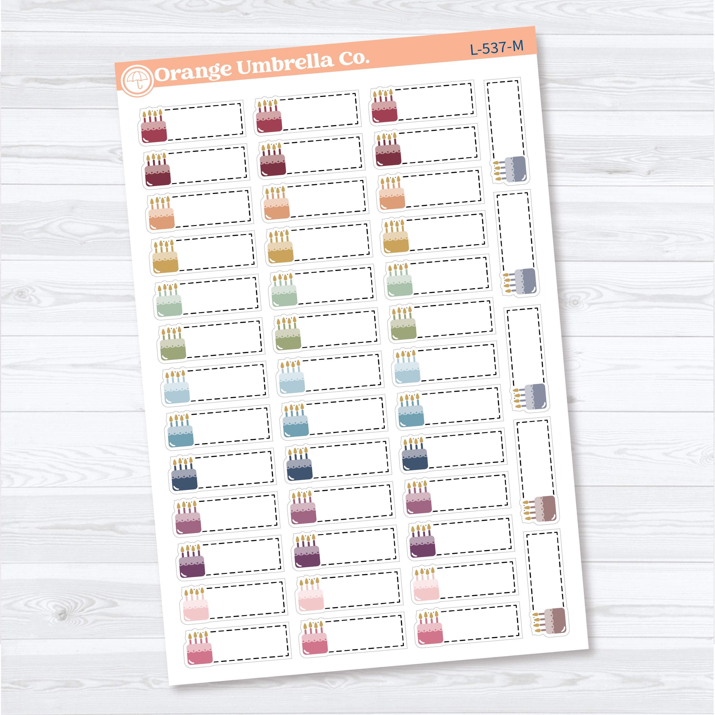 Birthday Stitched Labels | Planner Stickers | L-537