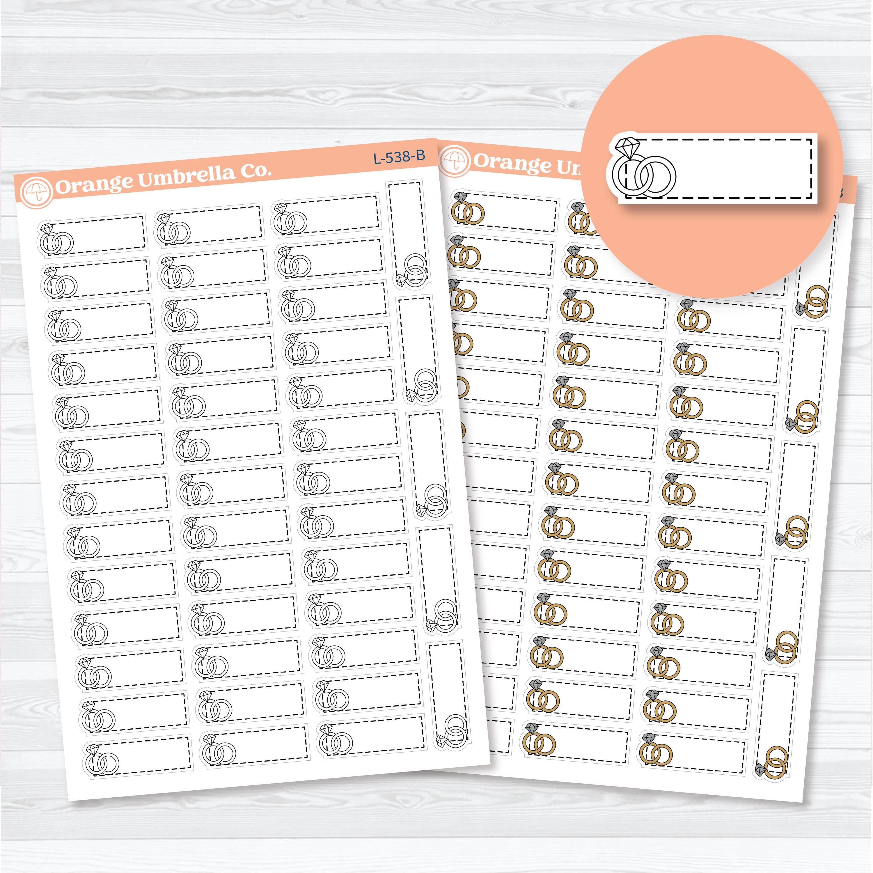 Anniversary Stitched Labels | Planner Stickers | L-538