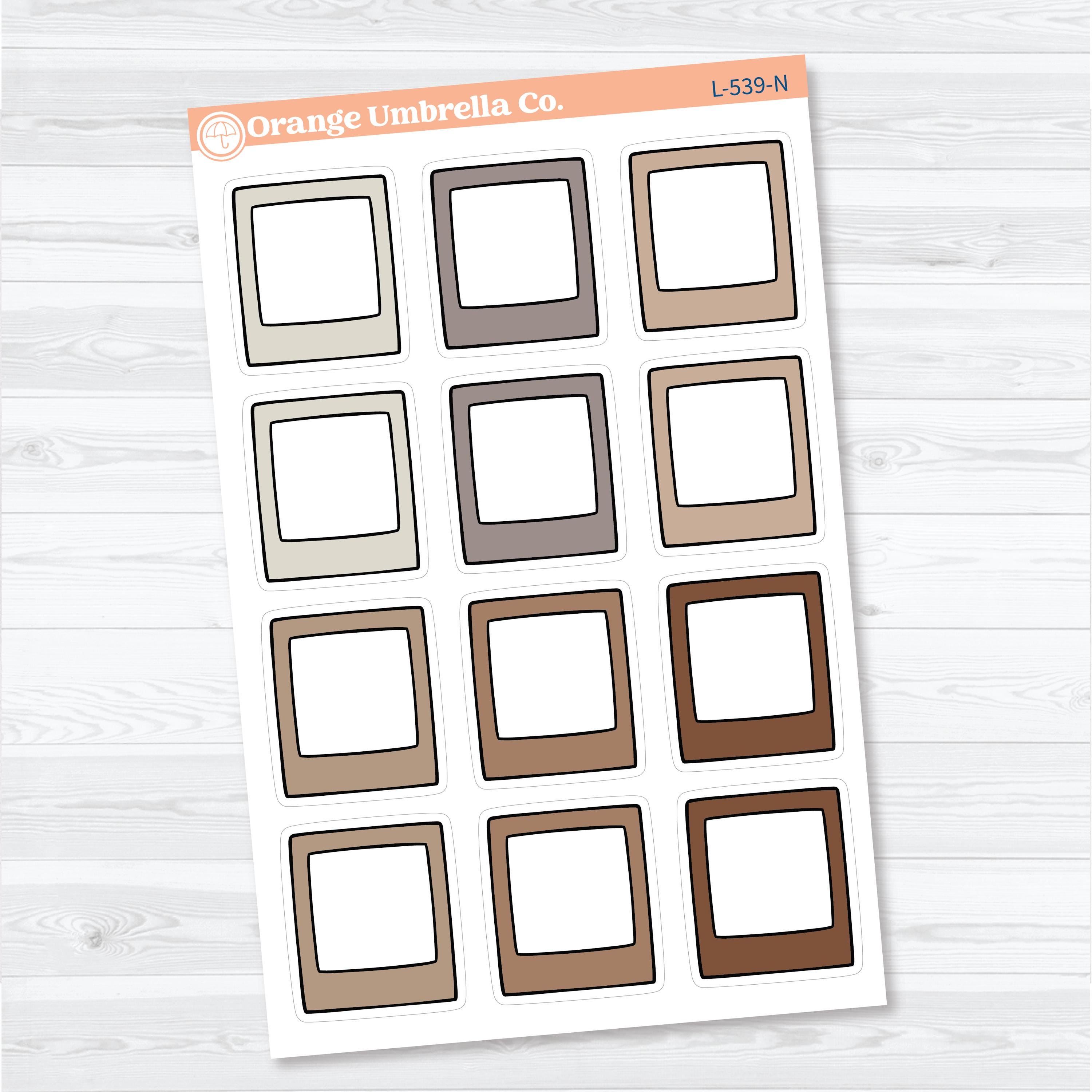 Doodled Polaroid Journaling Labels | Planner Stickers | L-539
