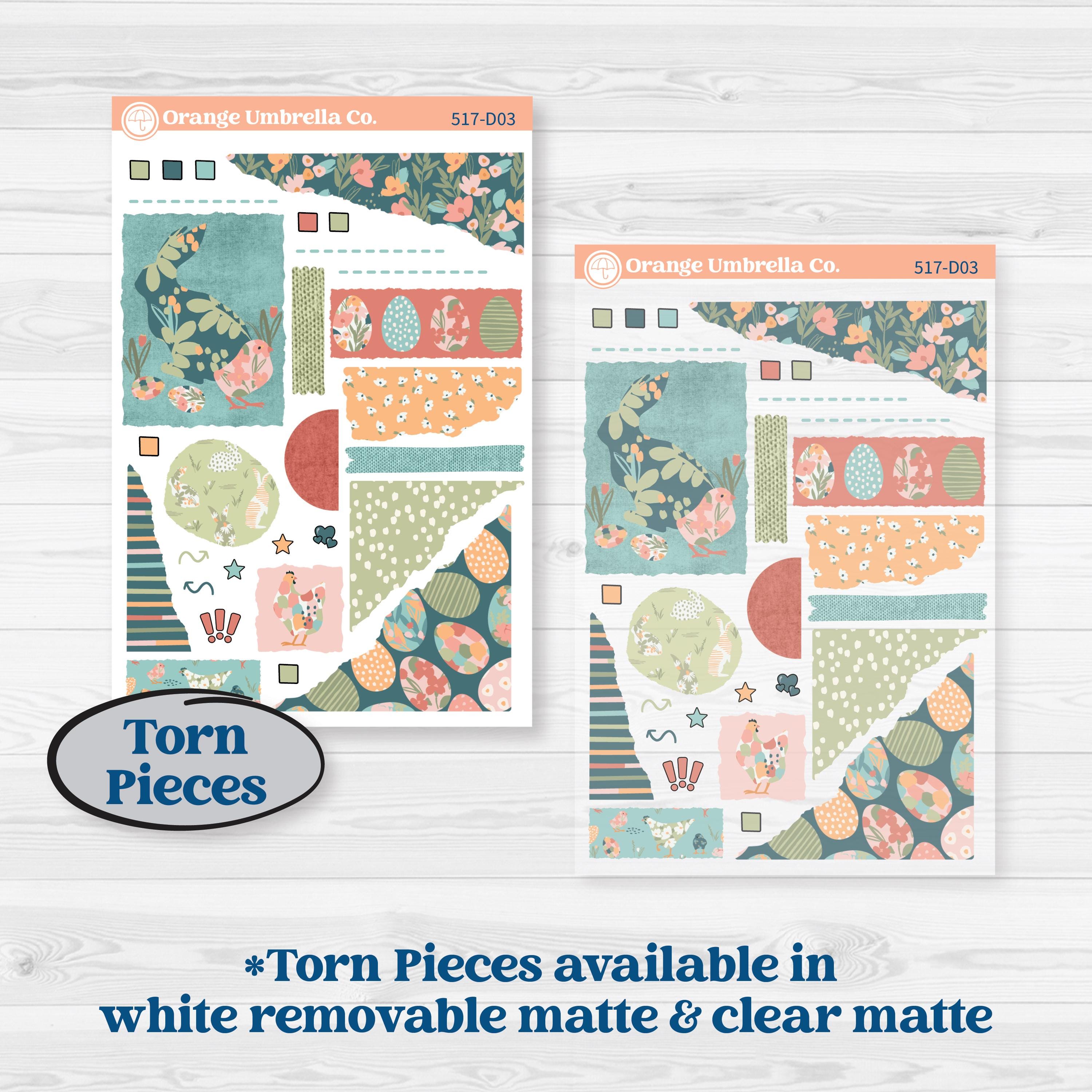 Easter Spring Kit | Journaling or Scrapbooking Kit | Creative Junk Journal Planner Stickers | Easter Basket | KIT-517-D