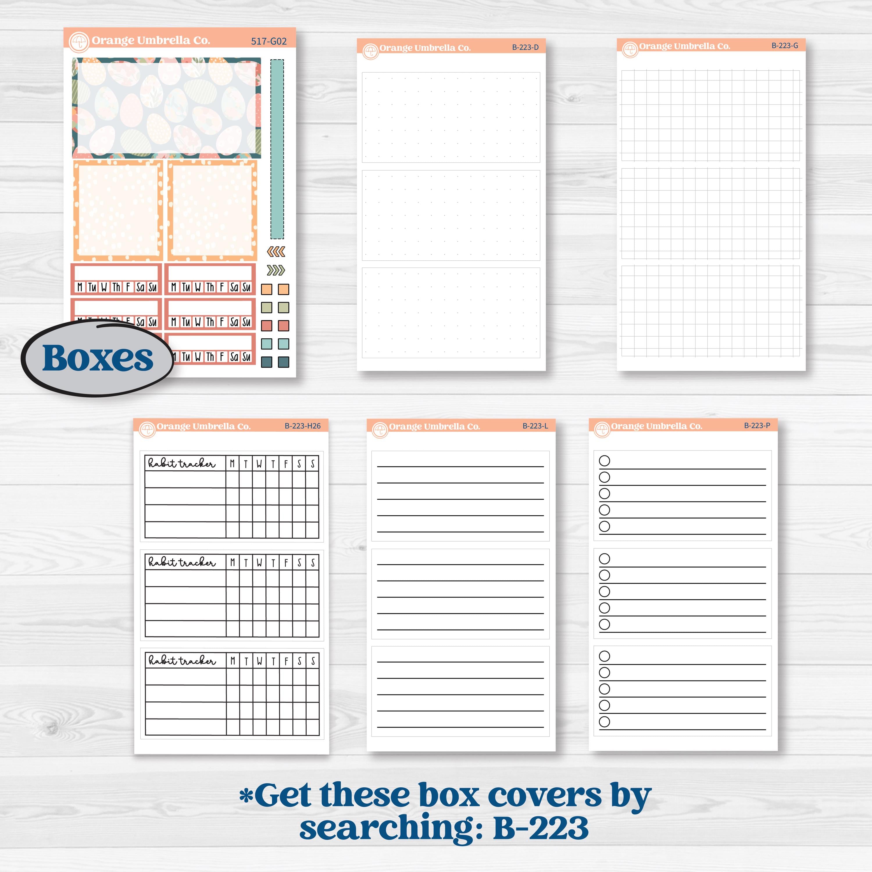 Easter Spring Kit | Erin Condren Weekly Dashboard Planner Kit Stickers | Easter Basket | KIT-517-G