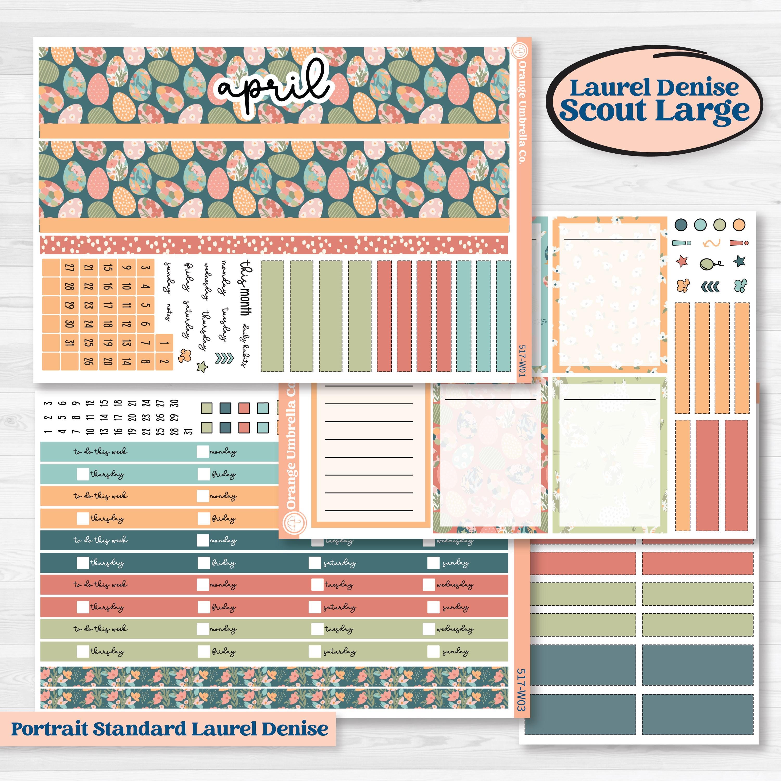Easter Spring Kit | Laurel Denise Scout Large Planner Stickers | Easter Basket | KIT-517-W