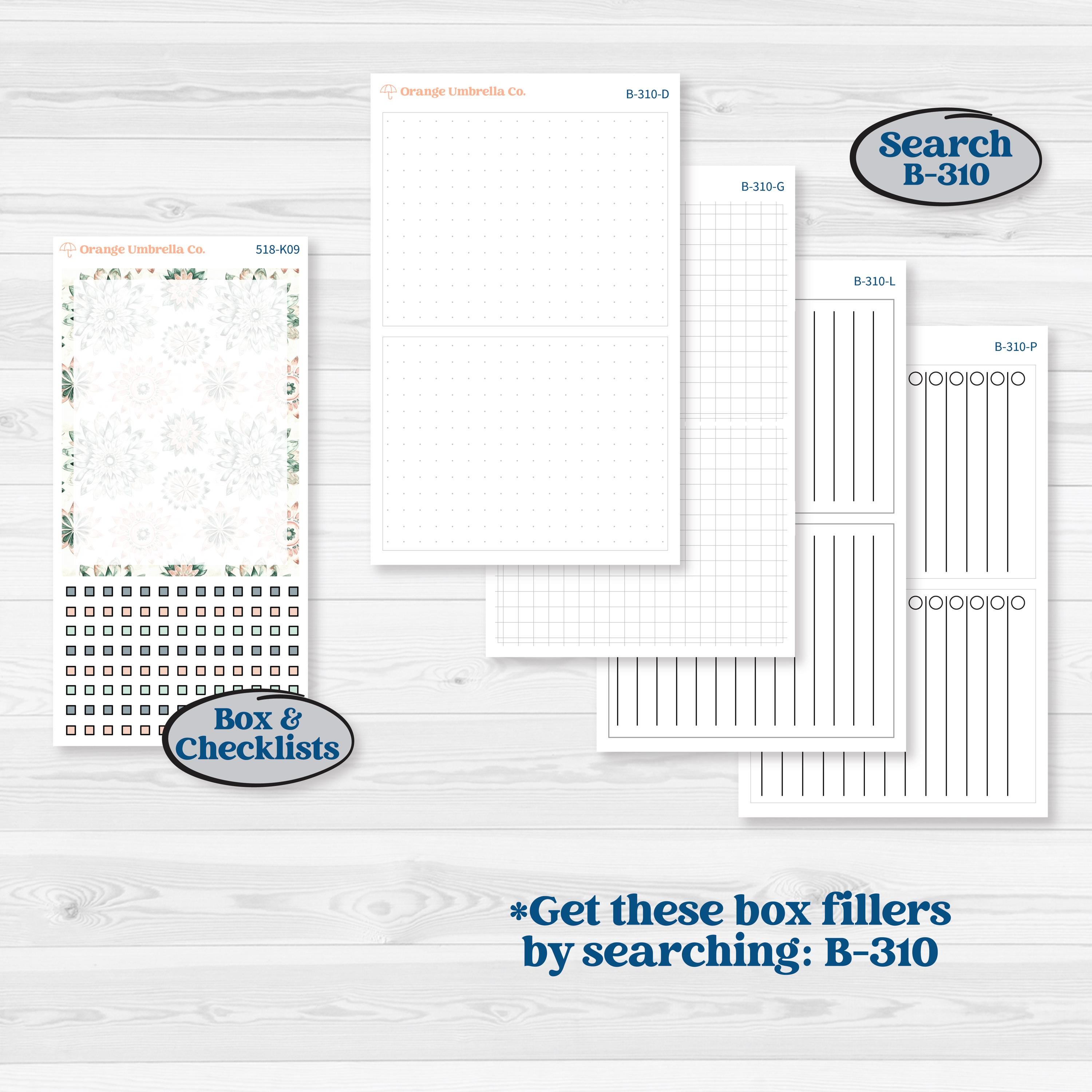 Spring Floral Kit | 7x9 Erin Condren Daily Duo Planner Stickers | Garden Oasis | KIT-518-K