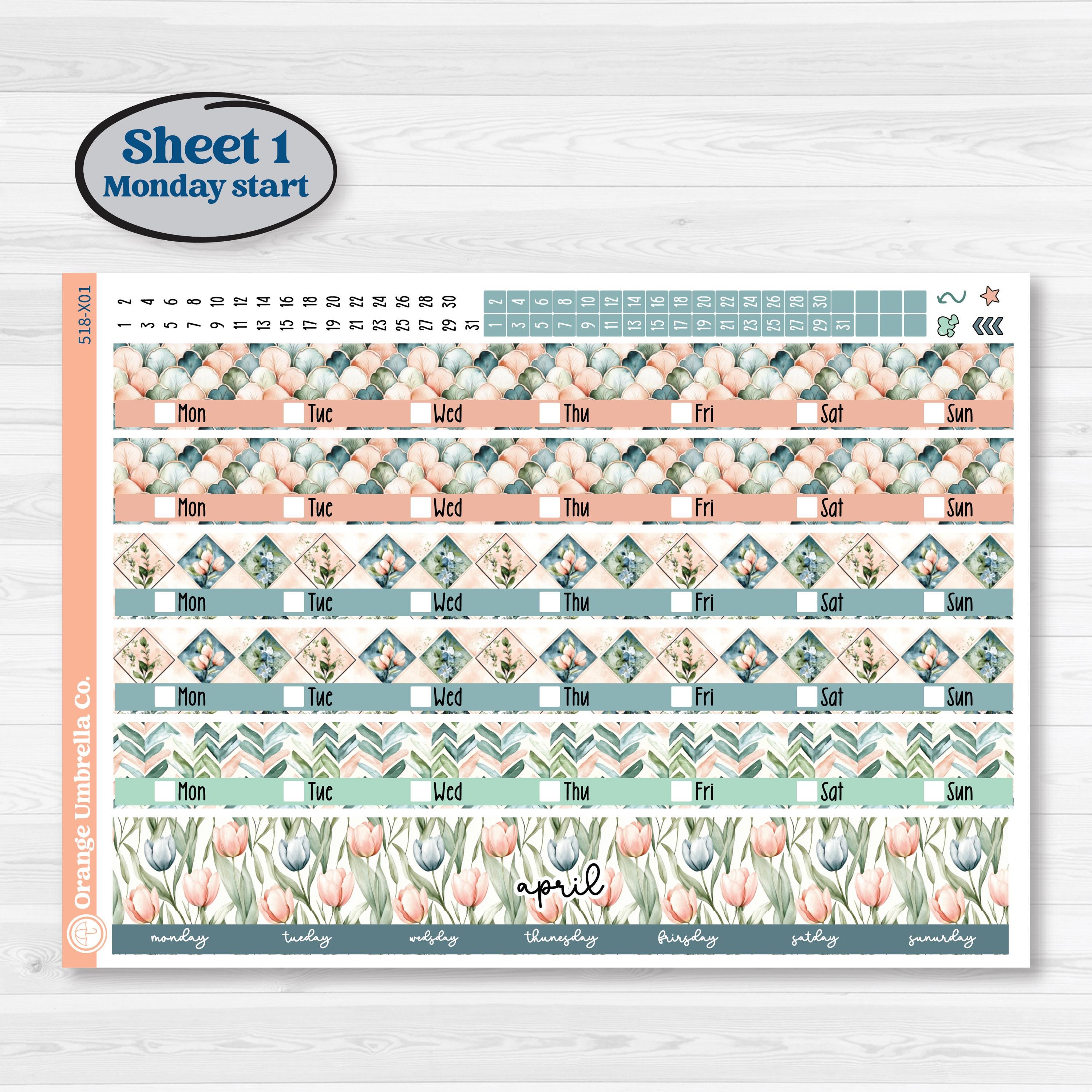 Spring Floral Kit | Laurel Denise Jo Large Planner Kit Stickers | Garden Oasis | KIT-518-X