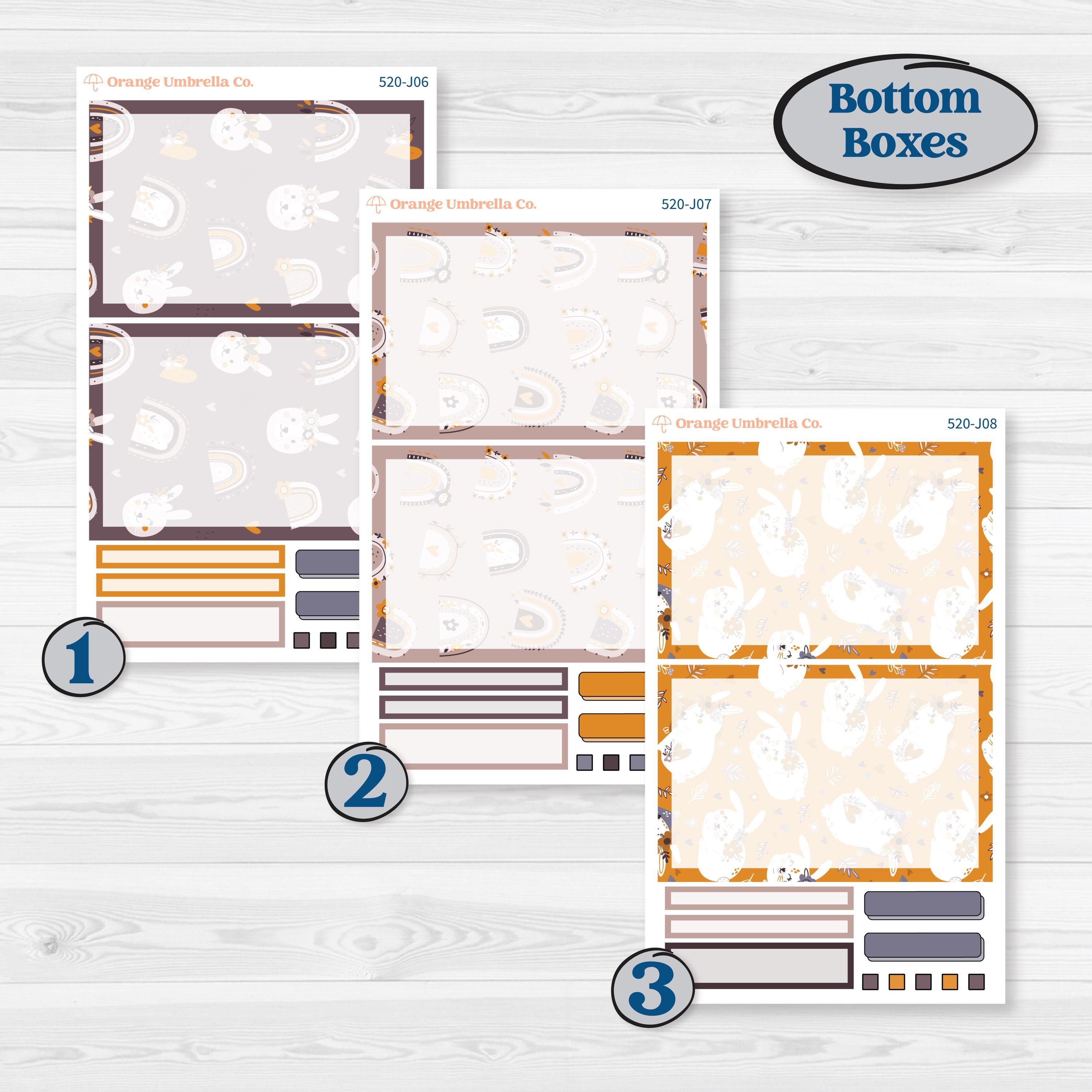 Playful Easter Bunnies | A5 Daily Duo Planner Kit Stickers | Bunny Hop | KIT-520-J