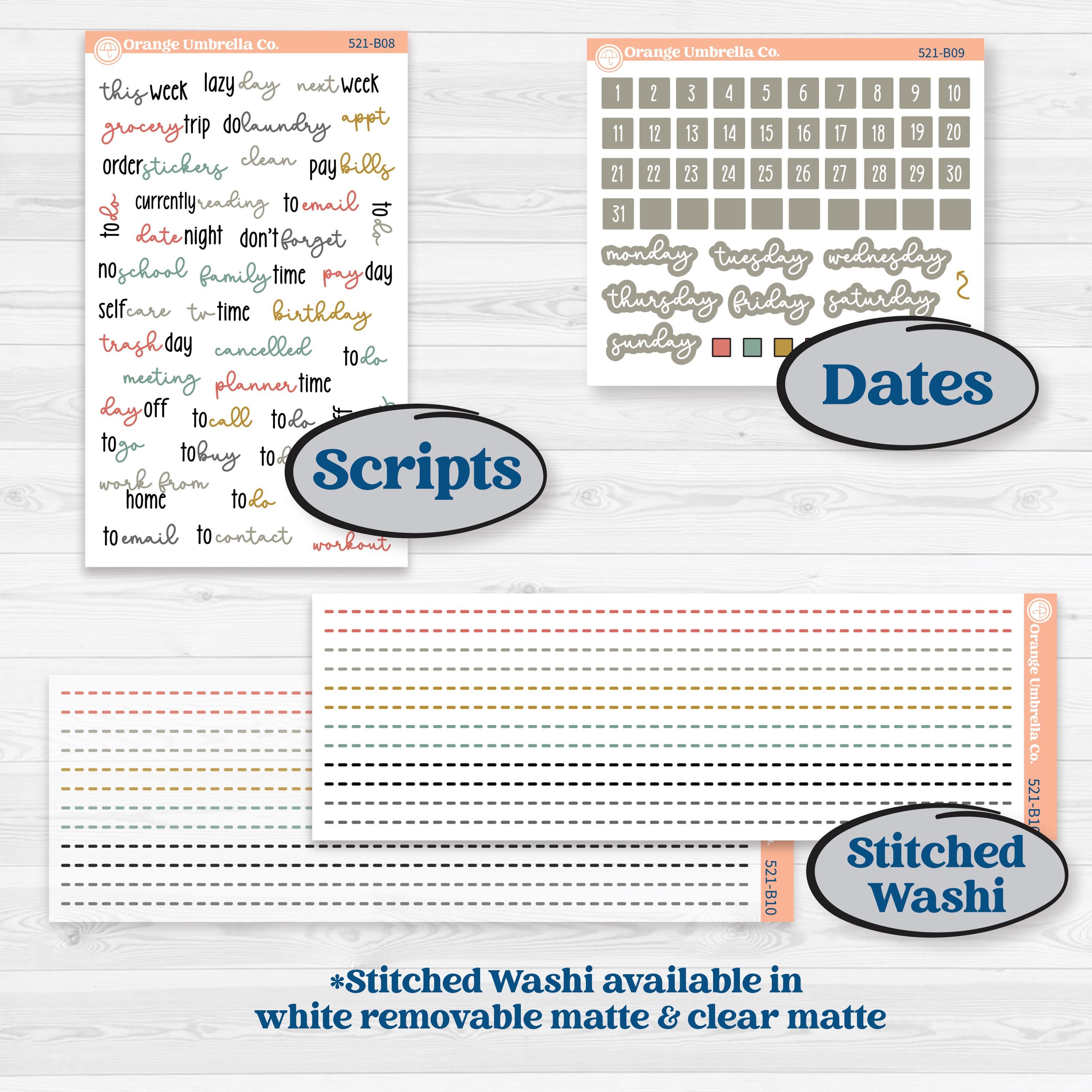 Rainy Day | Weekly Add-On Planner Kit Stickers | Stellas Umbrella | KIT-521-B