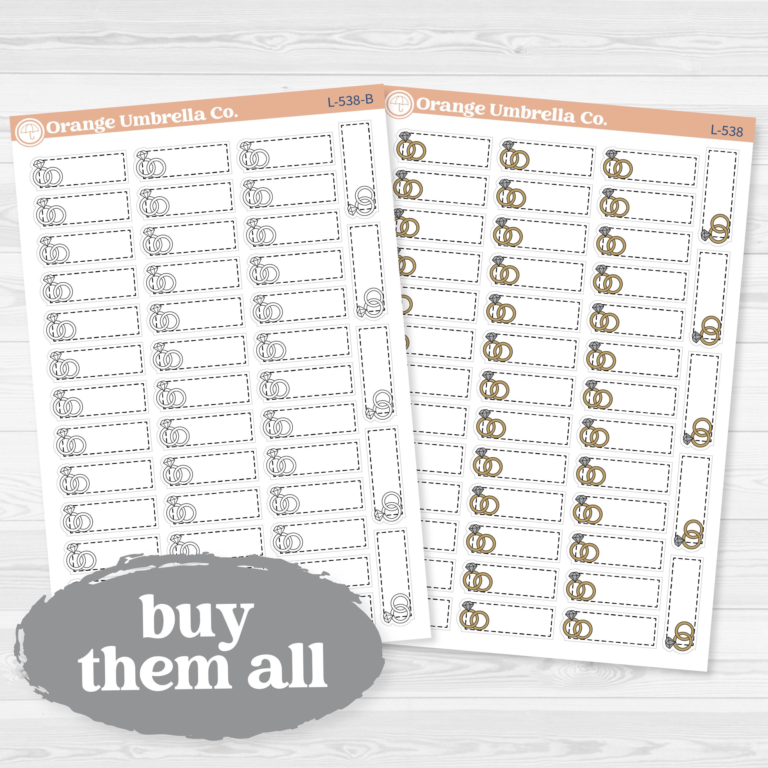 Anniversary Stitched Labels | Planner Stickers | L-538