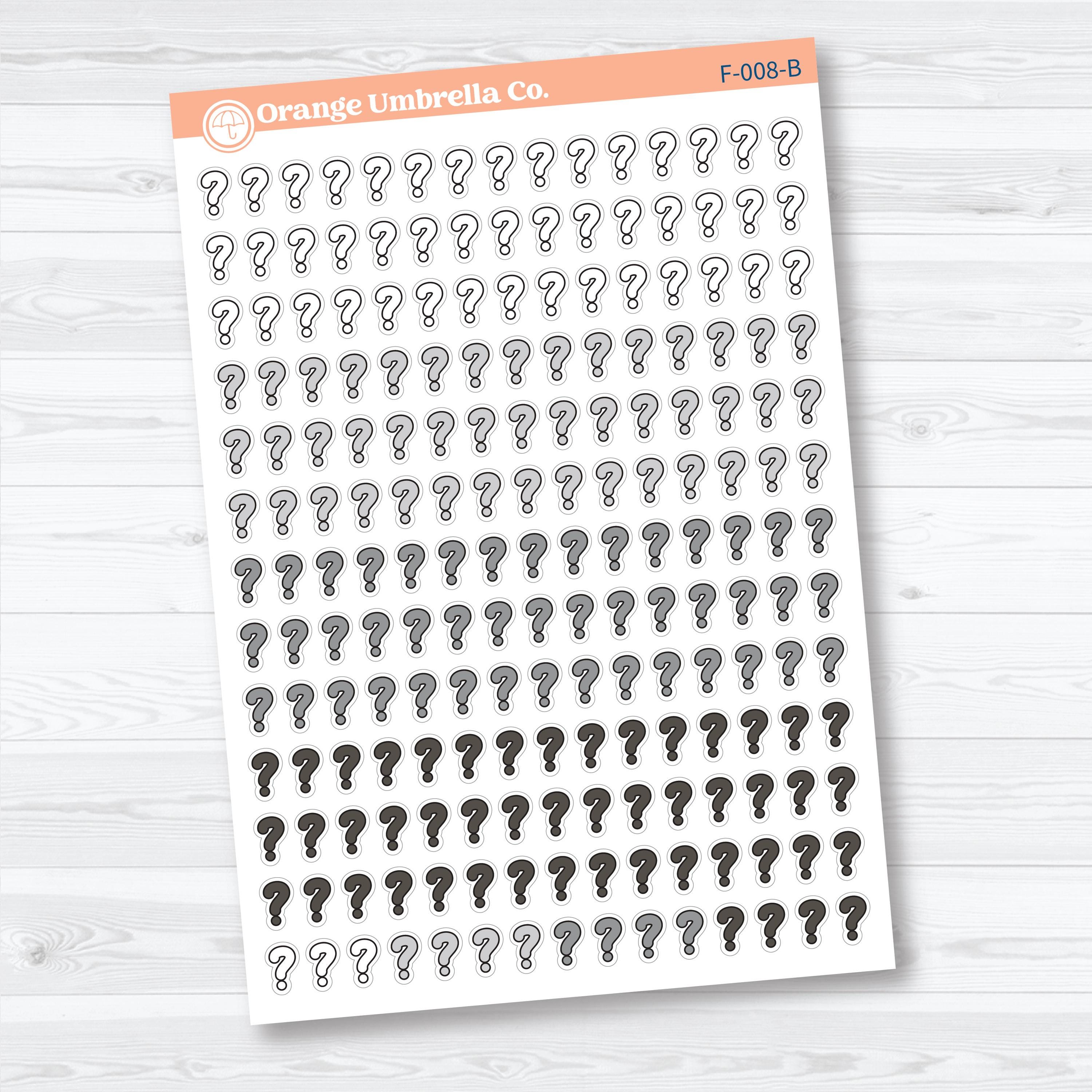 Question Mark Bible Study Icons | Faith Planner Stickers | F-008