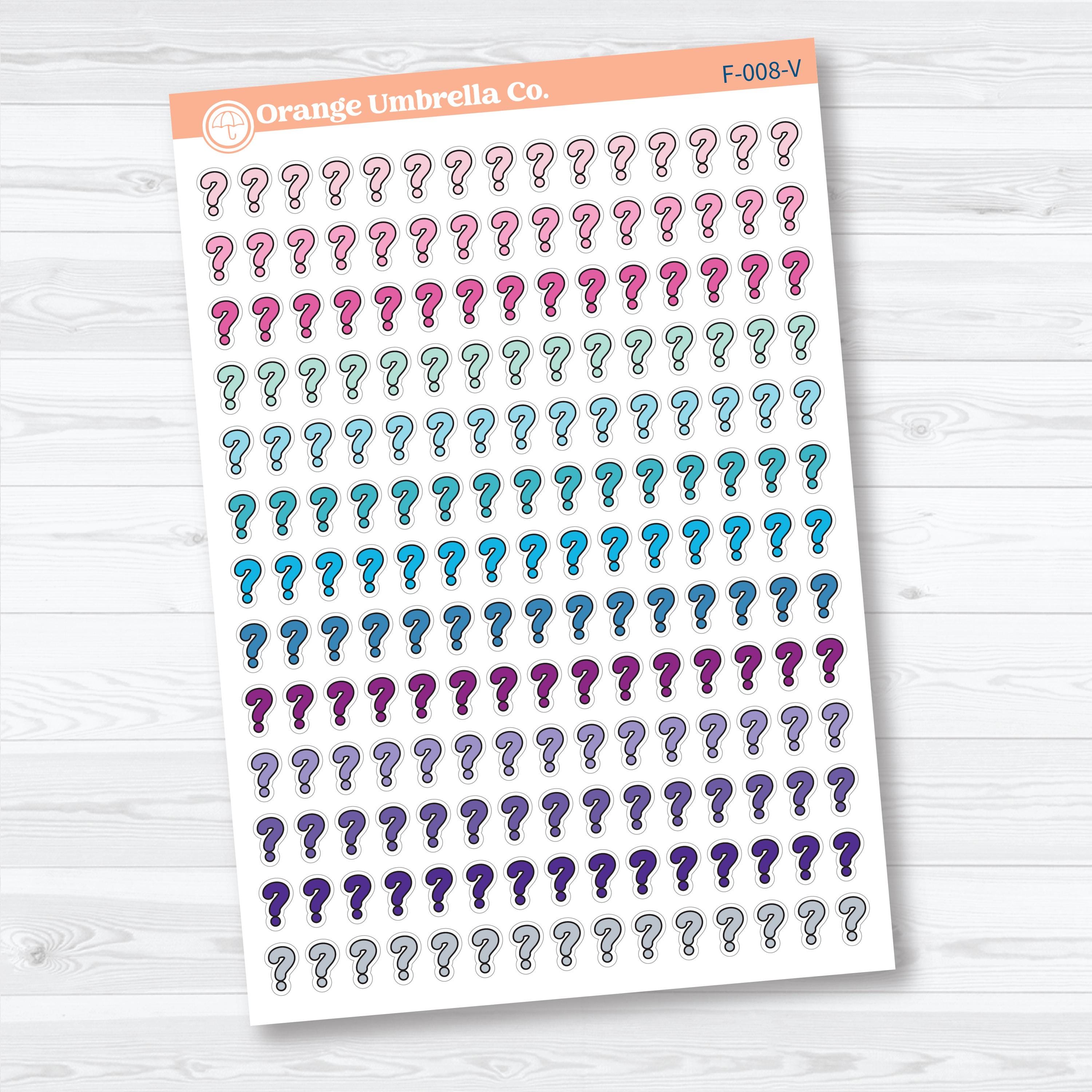 Question Mark Bible Study Icons | Faith Planner Stickers | F-008