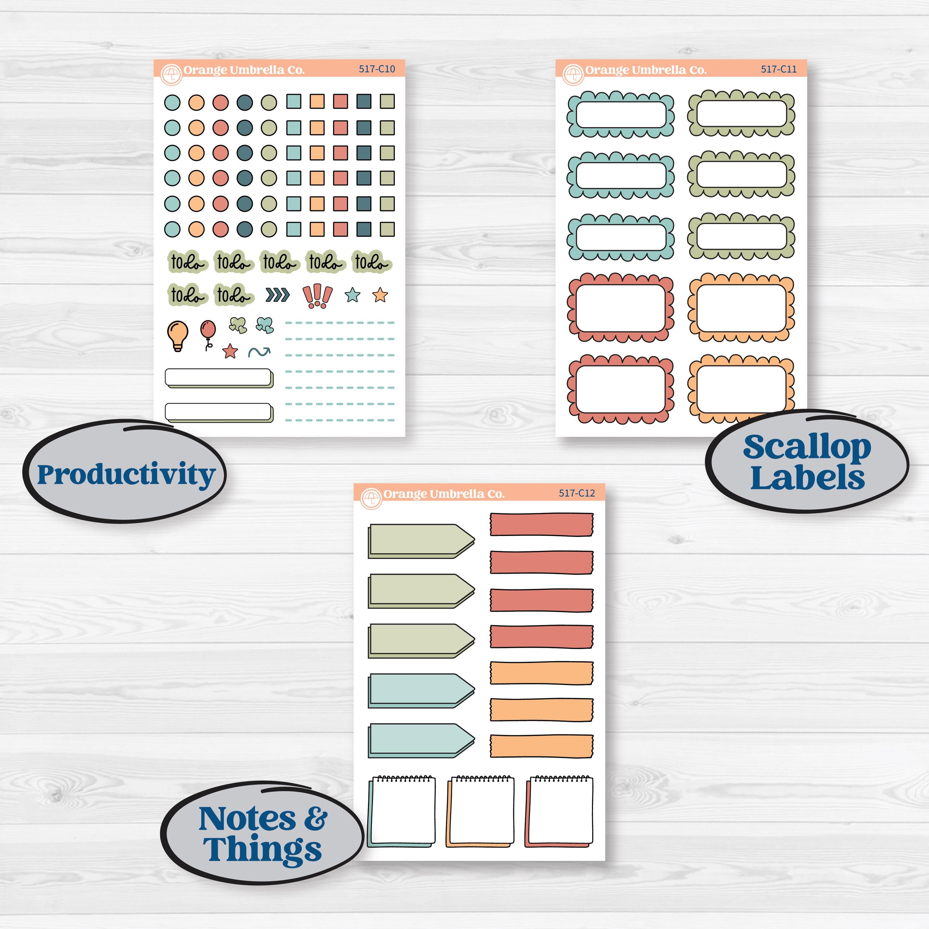 Easter Spring Kit | Weekly Add-On Labels Planner Stickers | Easter Basket | KIT-517-C