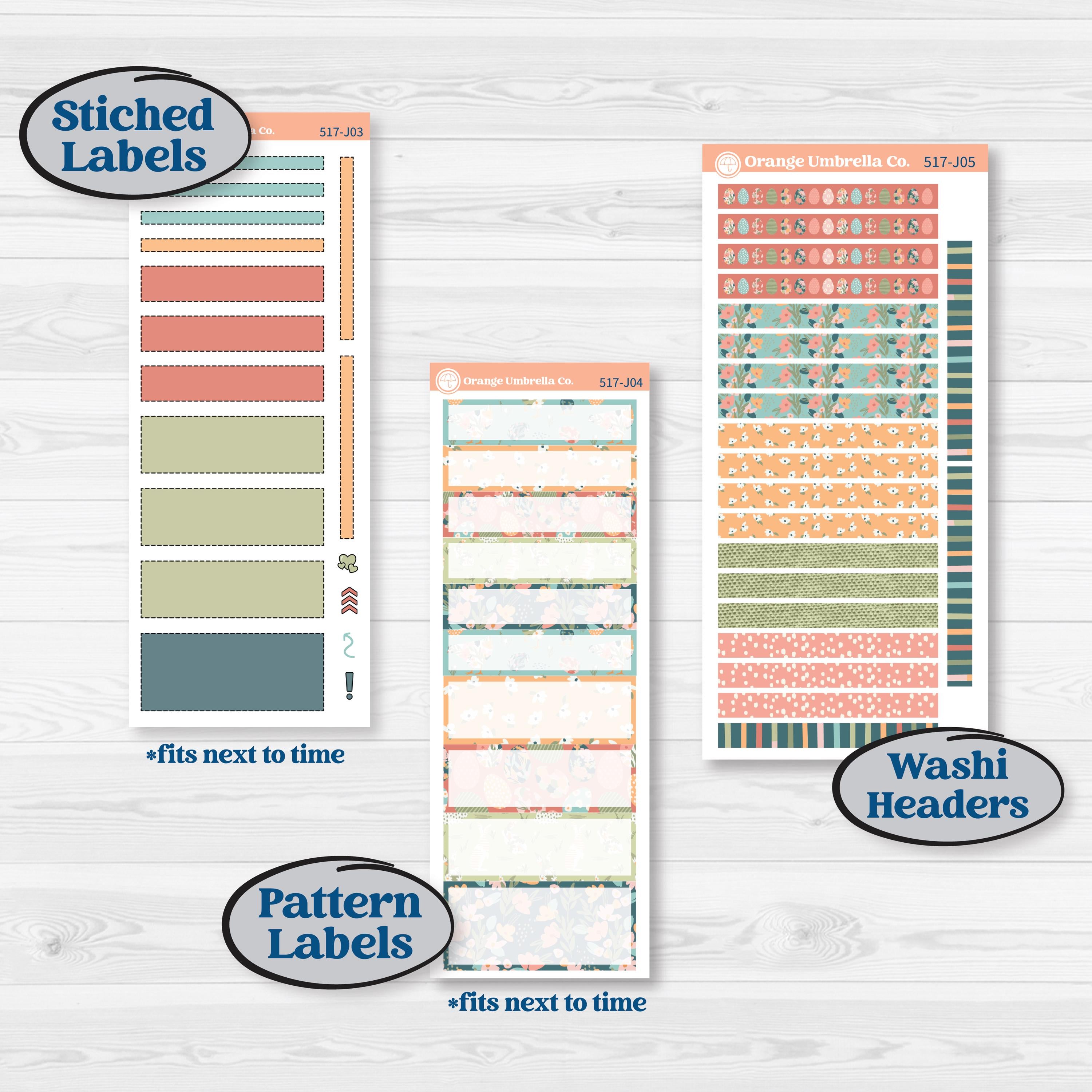Easter Spring Kit | A5 Daily Duo Planner Kit Stickers | Easter Basket | KIT-517-J