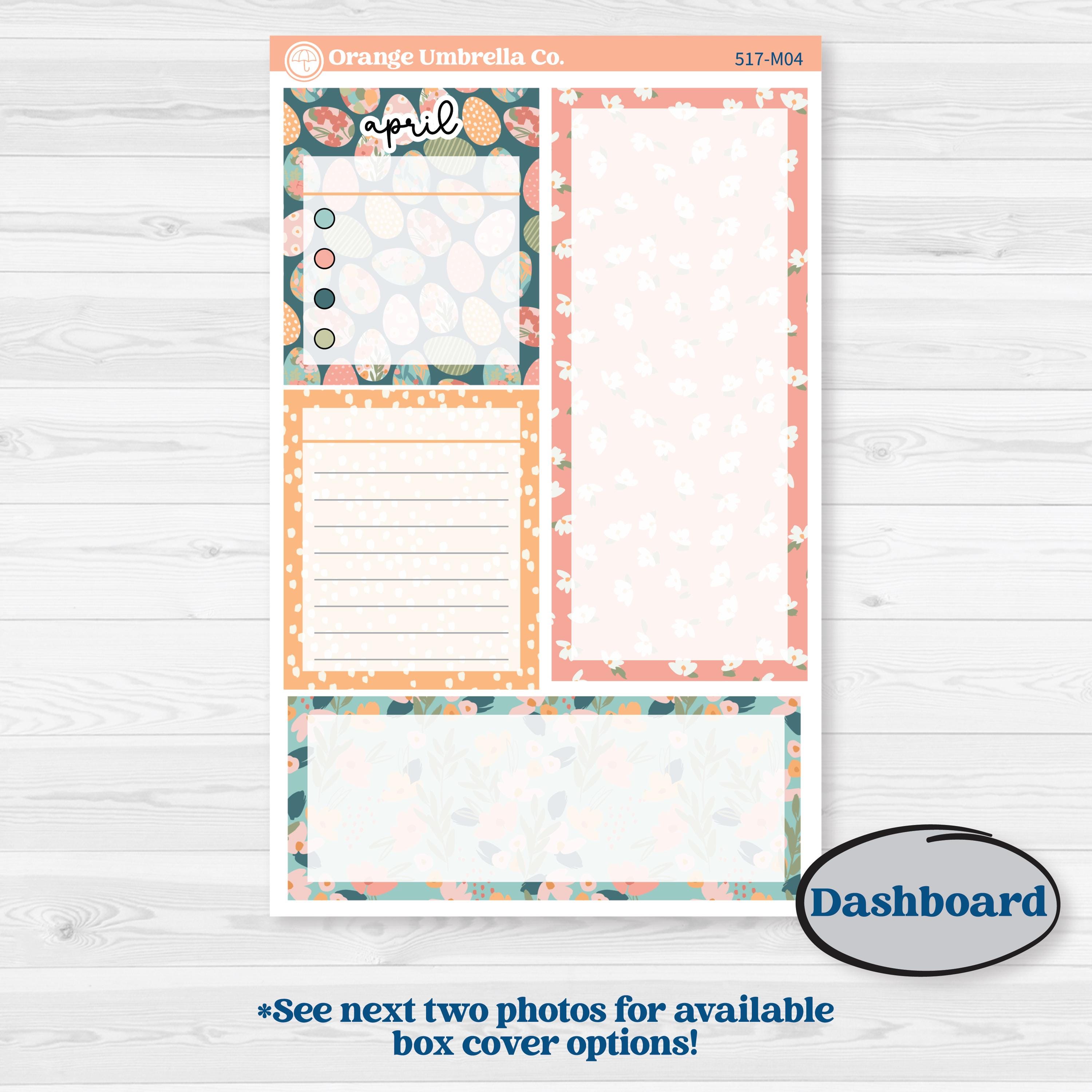 Easter Spring Kit | A5 Erin Condren Monthly & Productivity Dashboard Stickers | Easter Basket | KIT-517-M