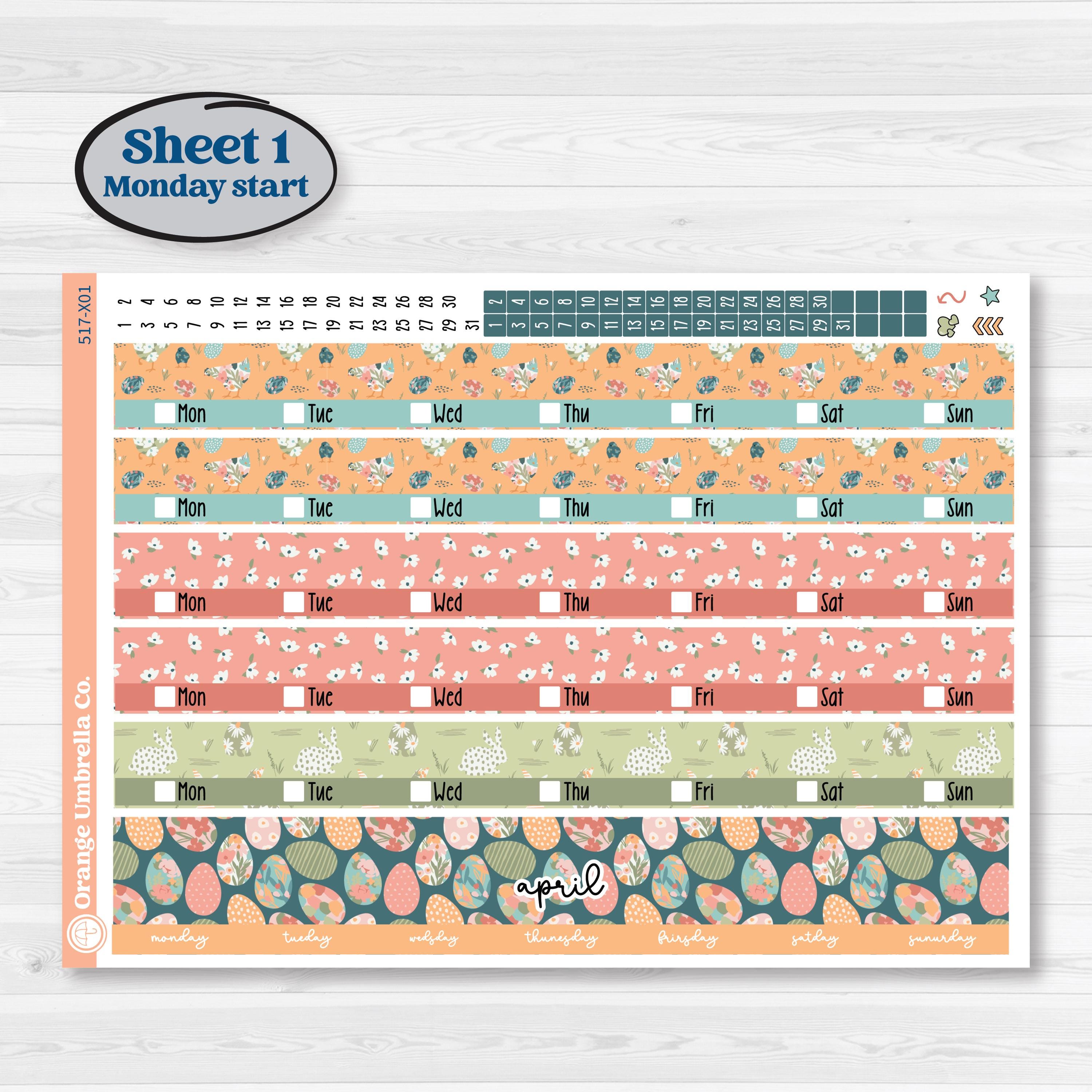 Easter Spring Kit | Laurel Denise Jo Large Planner Stickers | Easter Basket | KIT-517-X