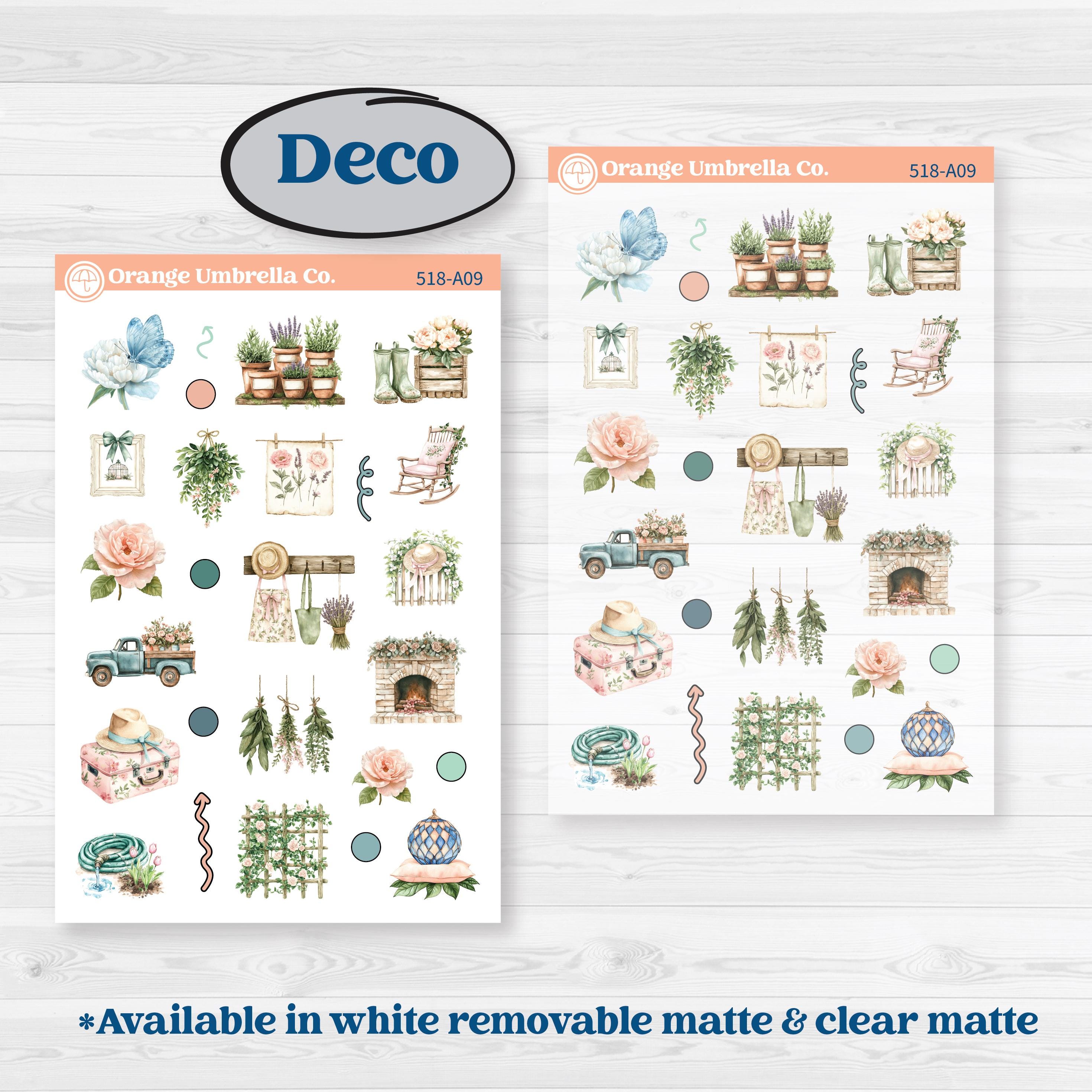 Spring Floral Kit | Weekly Sticker Kit for Vertical Planners like Erin Condren | Garden Oasis | KIT-518-A
