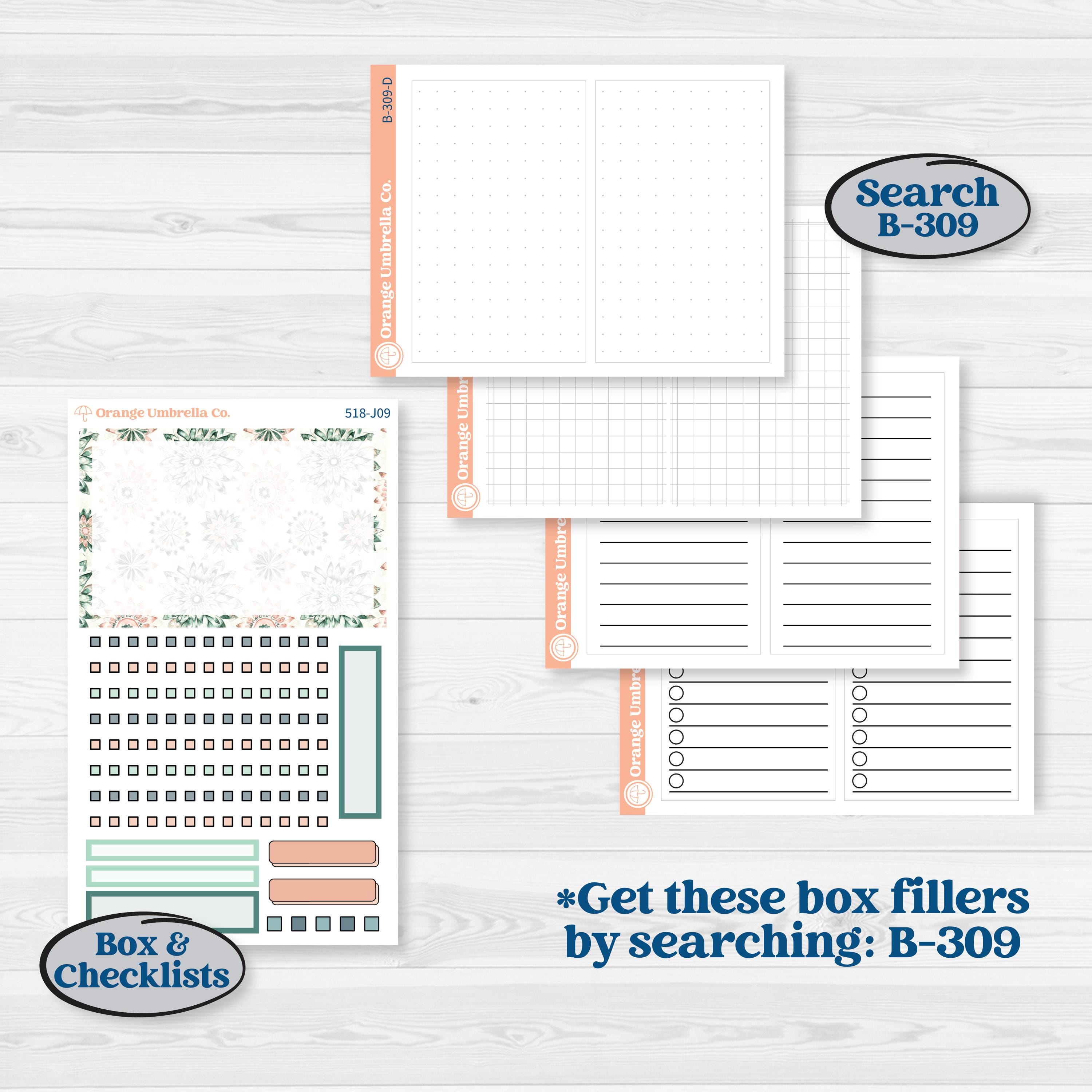 Spring Floral Kit | A5 Daily Duo Planner Kit Stickers | Garden Oasis | KIT-518-J