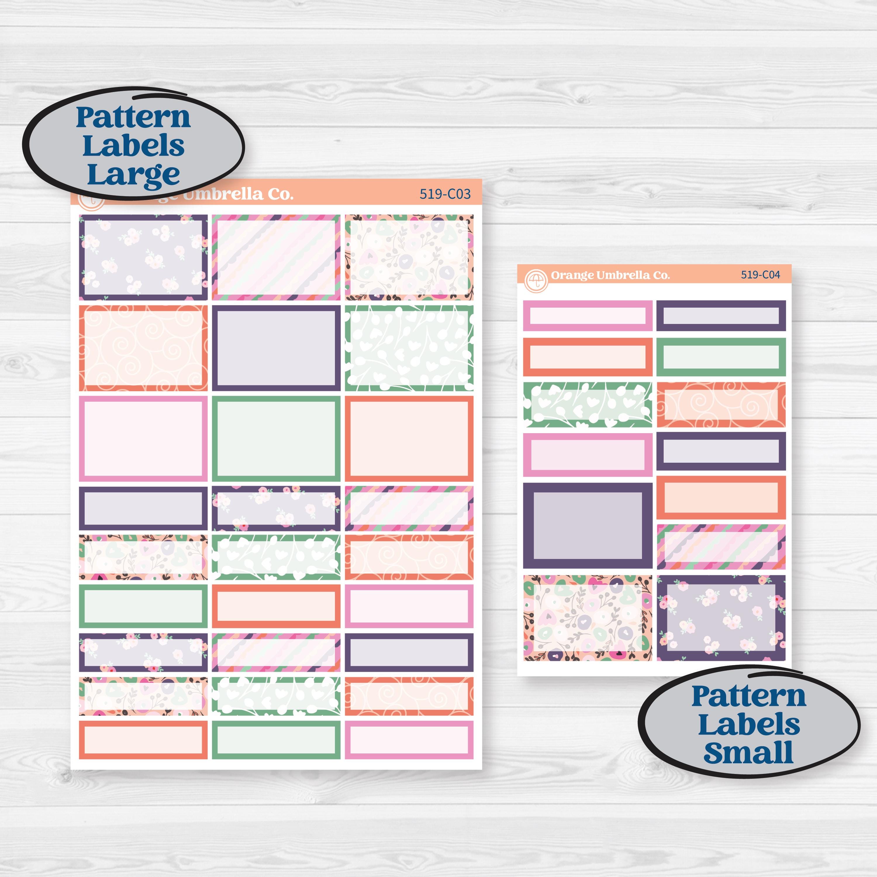 Bright Florals | Weekly Add-On Labels Planner Kit Stickers | Bitty Blooms | KIT-519-C