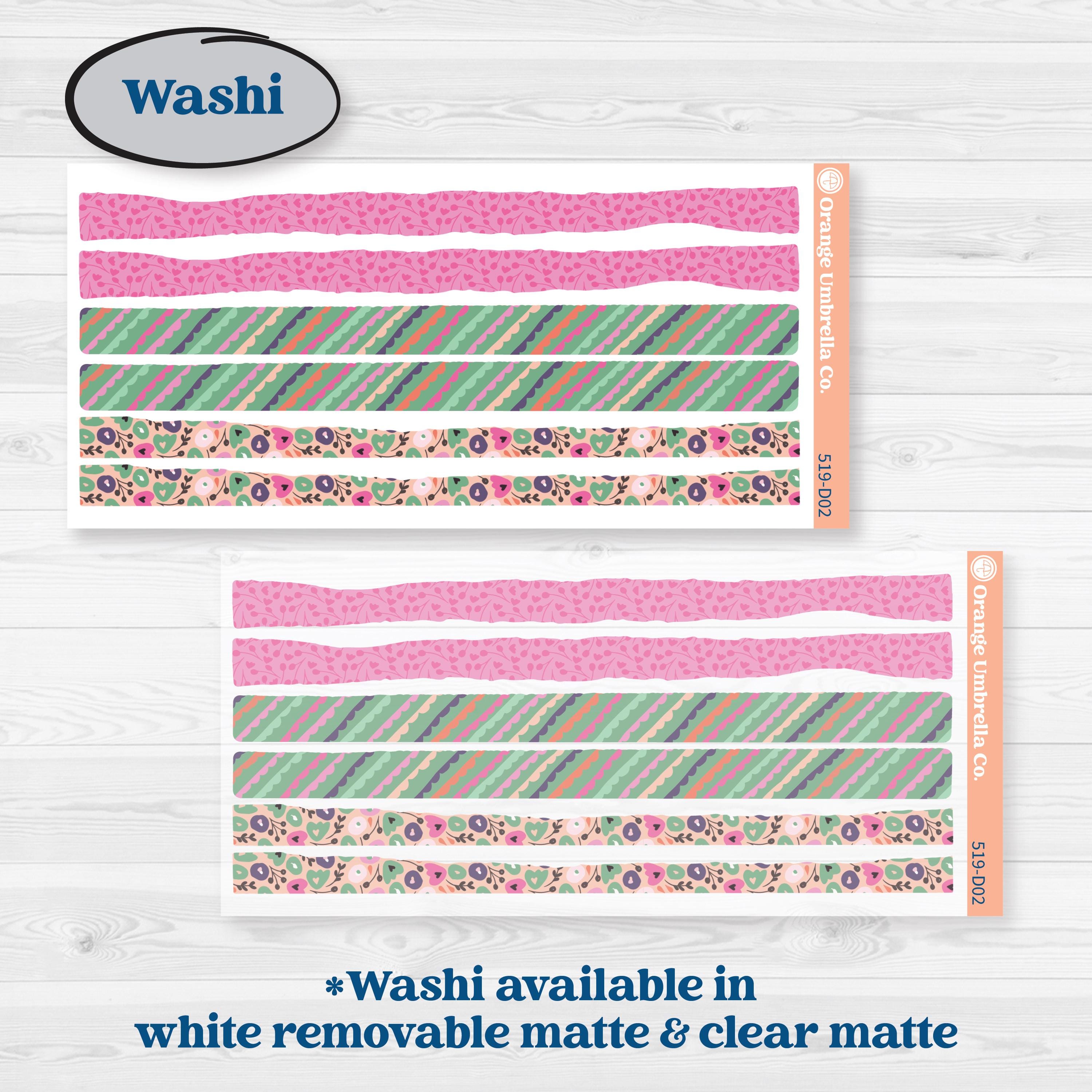 Bright Florals | Journaling or Scrapbooking Kit | Creative Junk Journal Planner Stickers | Bitty Blooms | KIT-519-D
