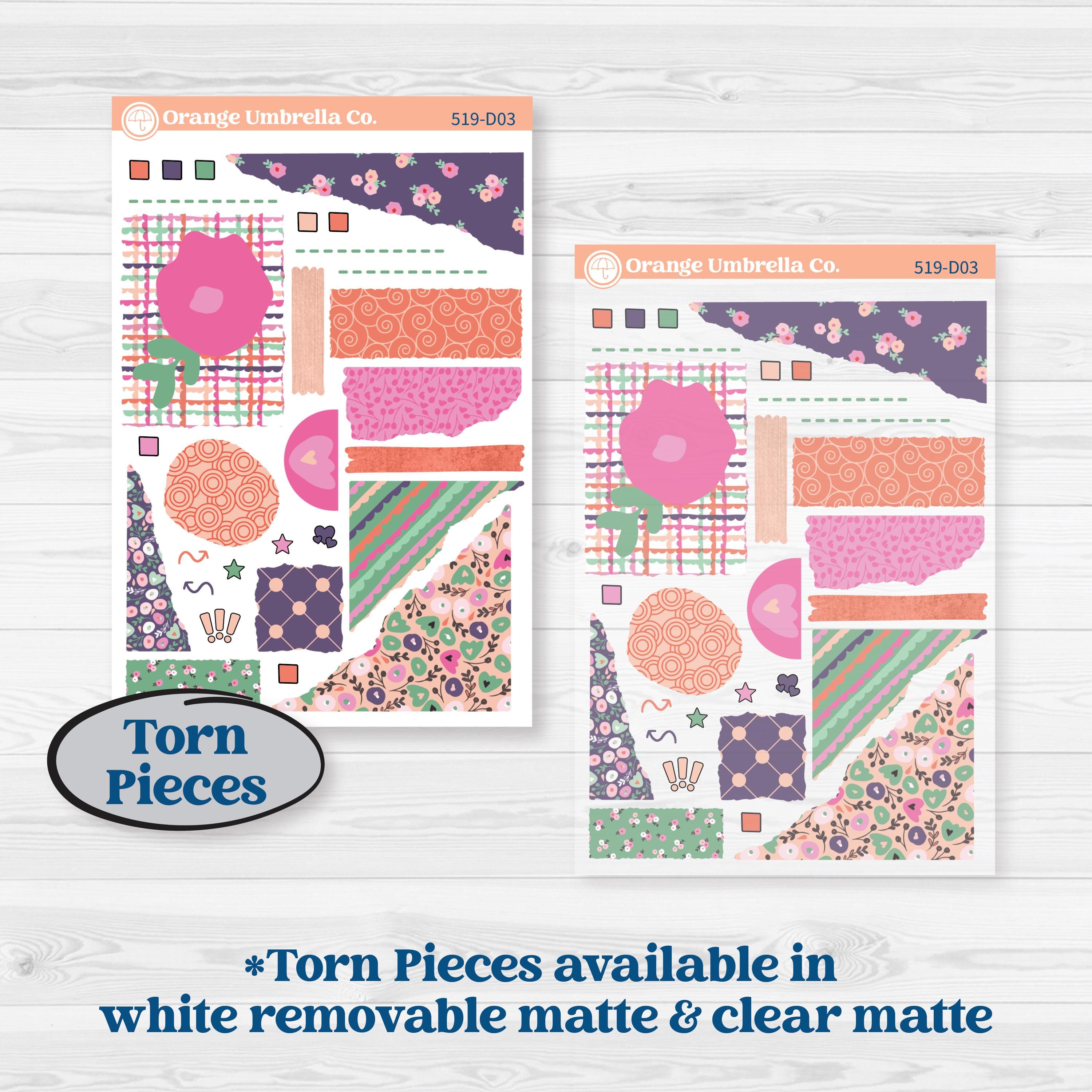 Bright Florals | Journaling or Scrapbooking Kit | Creative Junk Journal Planner Stickers | Bitty Blooms | KIT-519-D