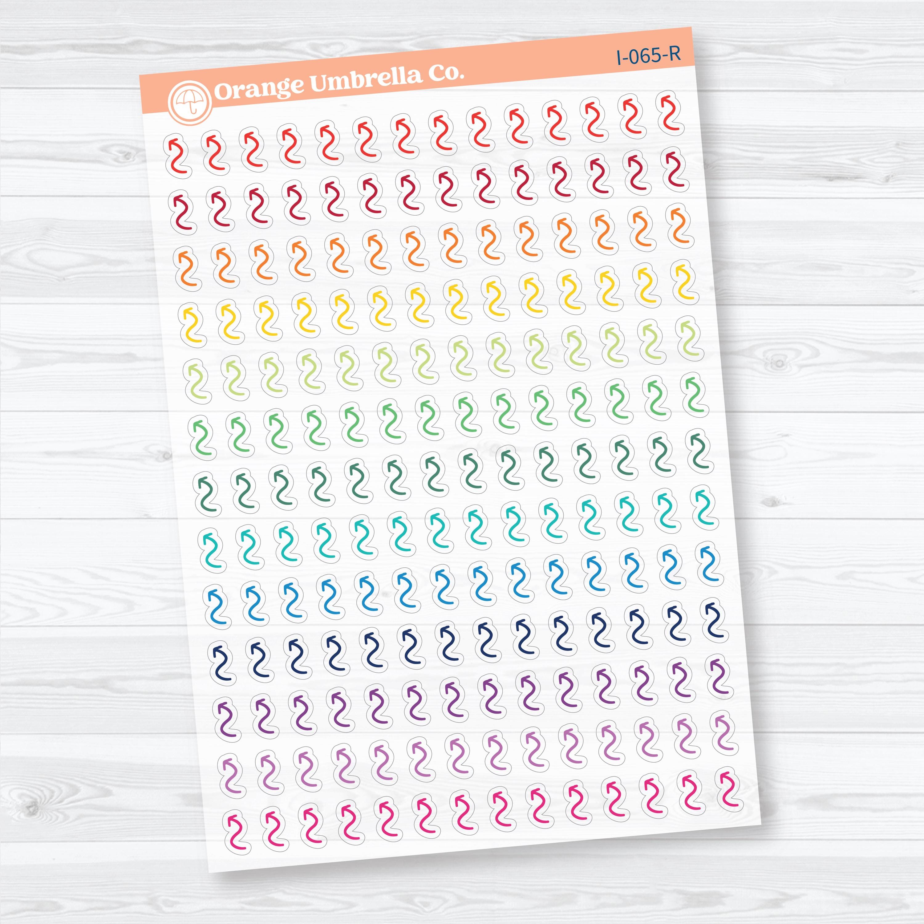 2026 Micro Arrow Icons | Clear Matte Planner Stickers | I-065-CM