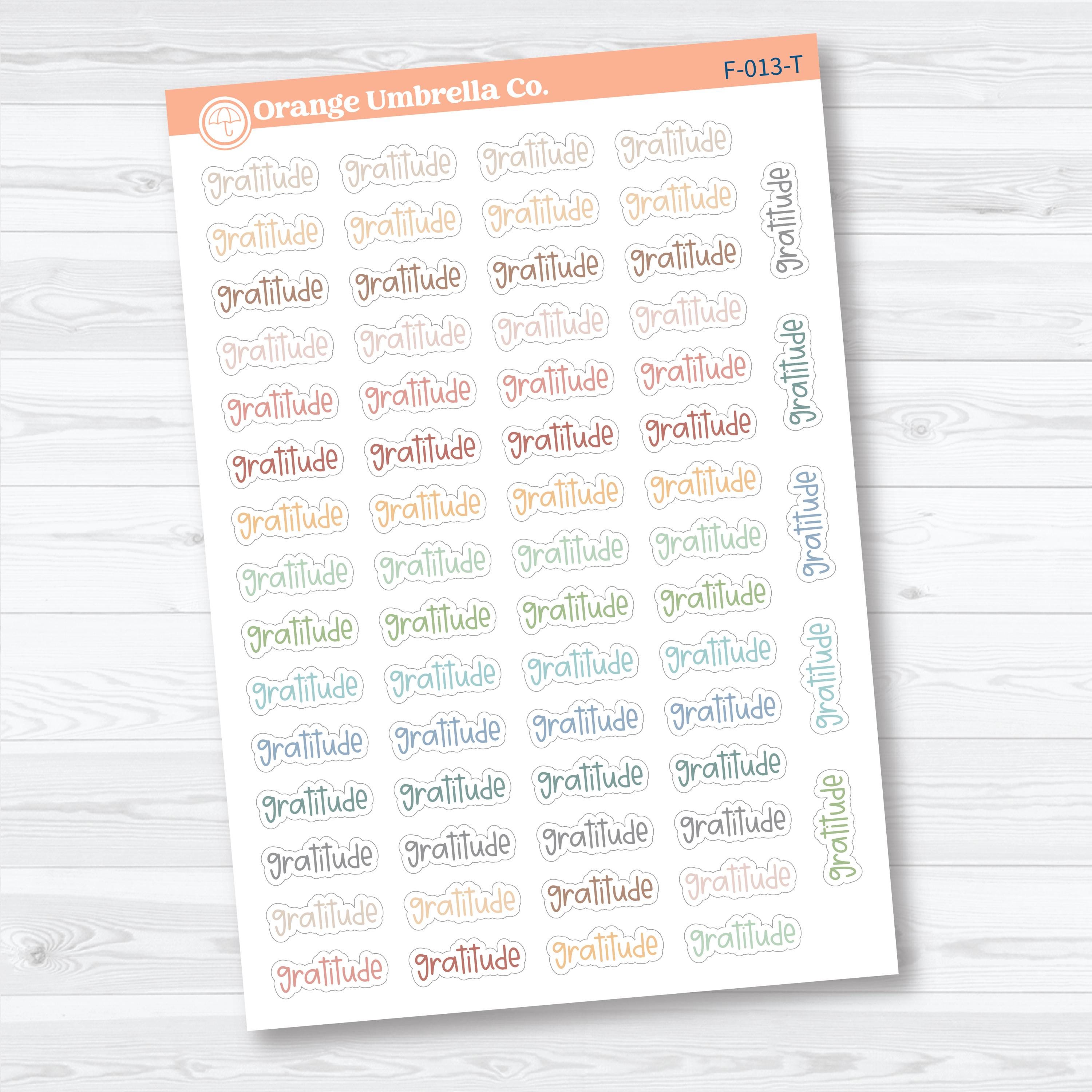 Gratitude Script | Faith Based Planner Stickers | F-013