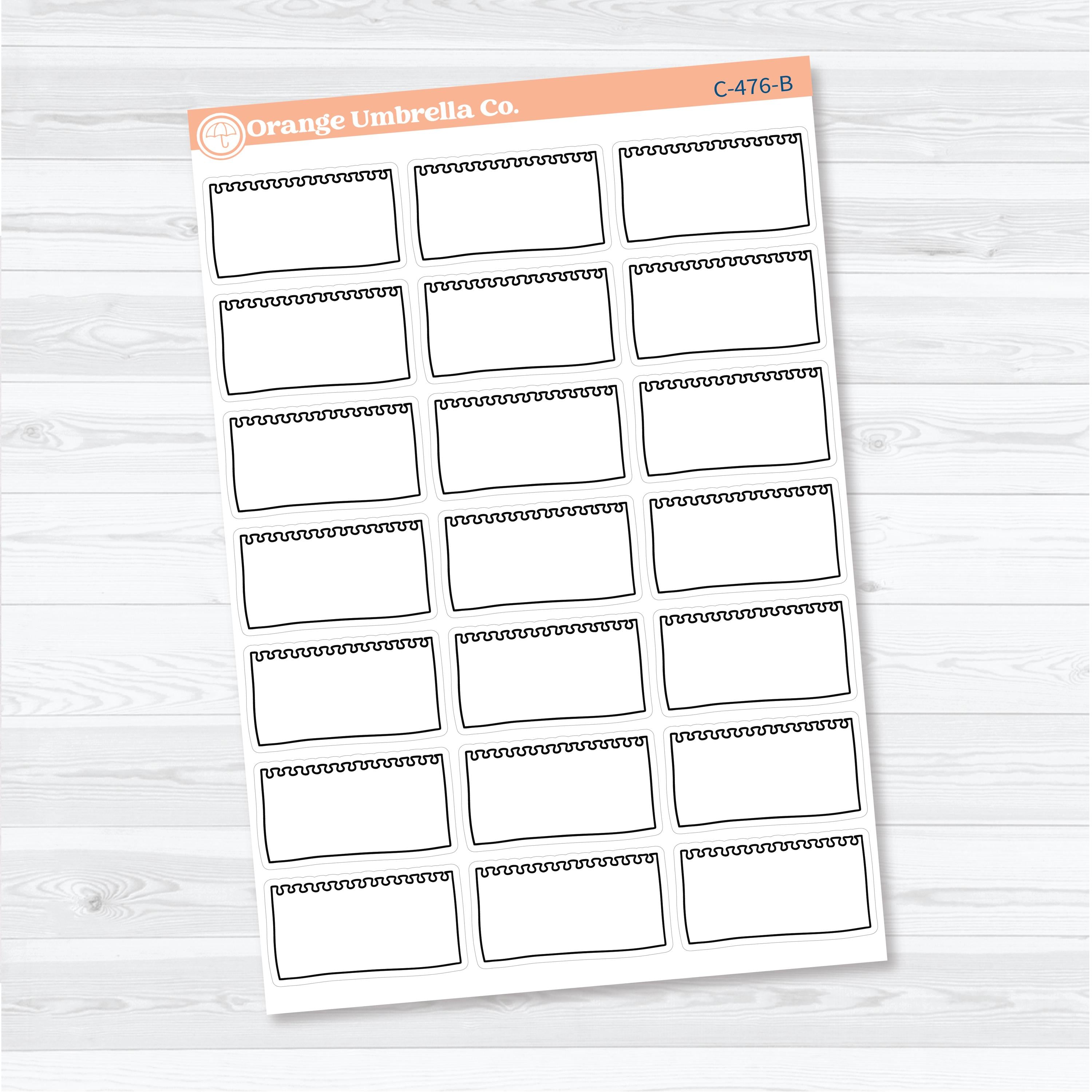 Large Torn Notebook Journaling Labels | Planner Stickers | C-476