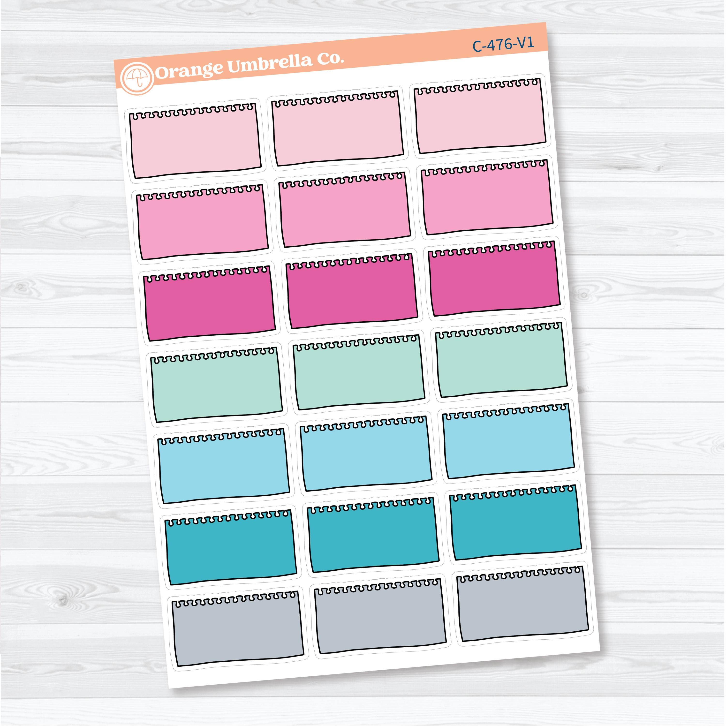 Large Torn Notebook Journaling Labels | Planner Stickers | C-476