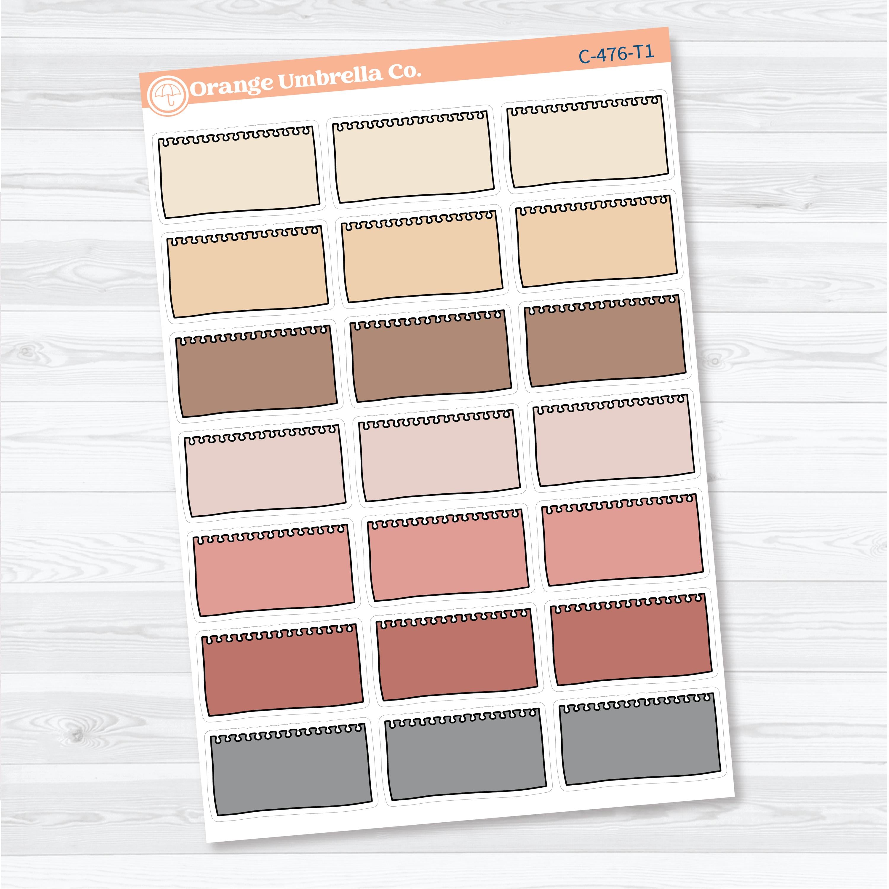 Large Torn Notebook Journaling Labels | Planner Stickers | C-476