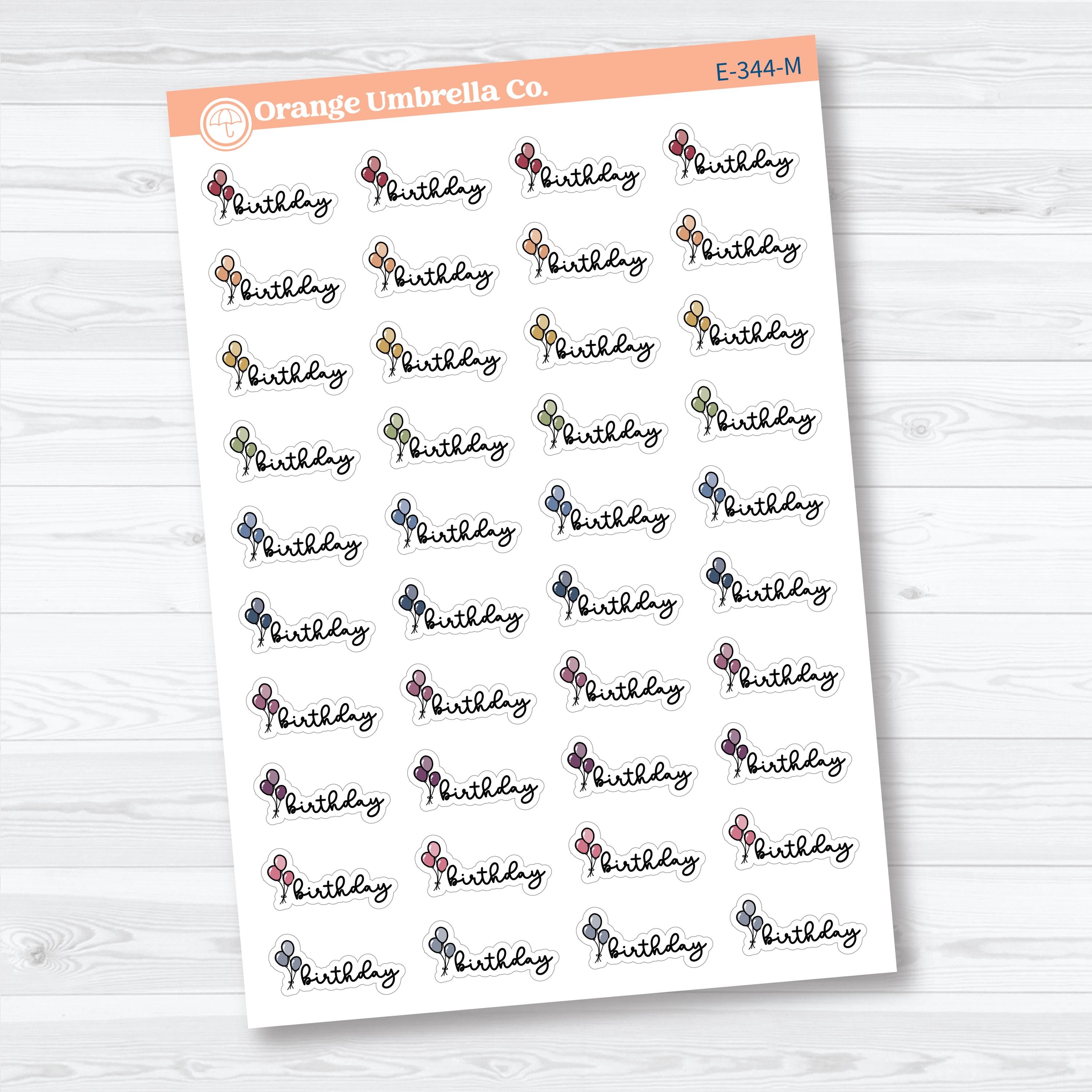 Birthday Event Label | Hand Doodled Planner Stickers | E-344