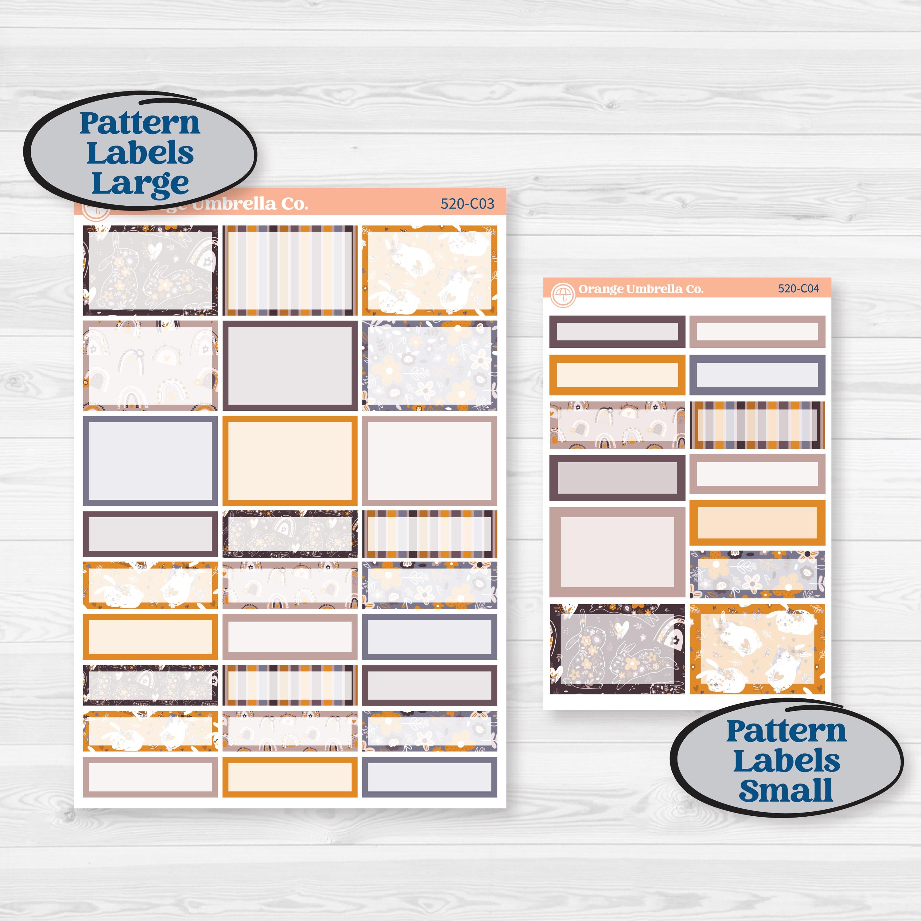 Playful Easter Bunnies | Weekly Add-On Labels Planner Kit Stickers | Bunny Hop | KIT-520-C