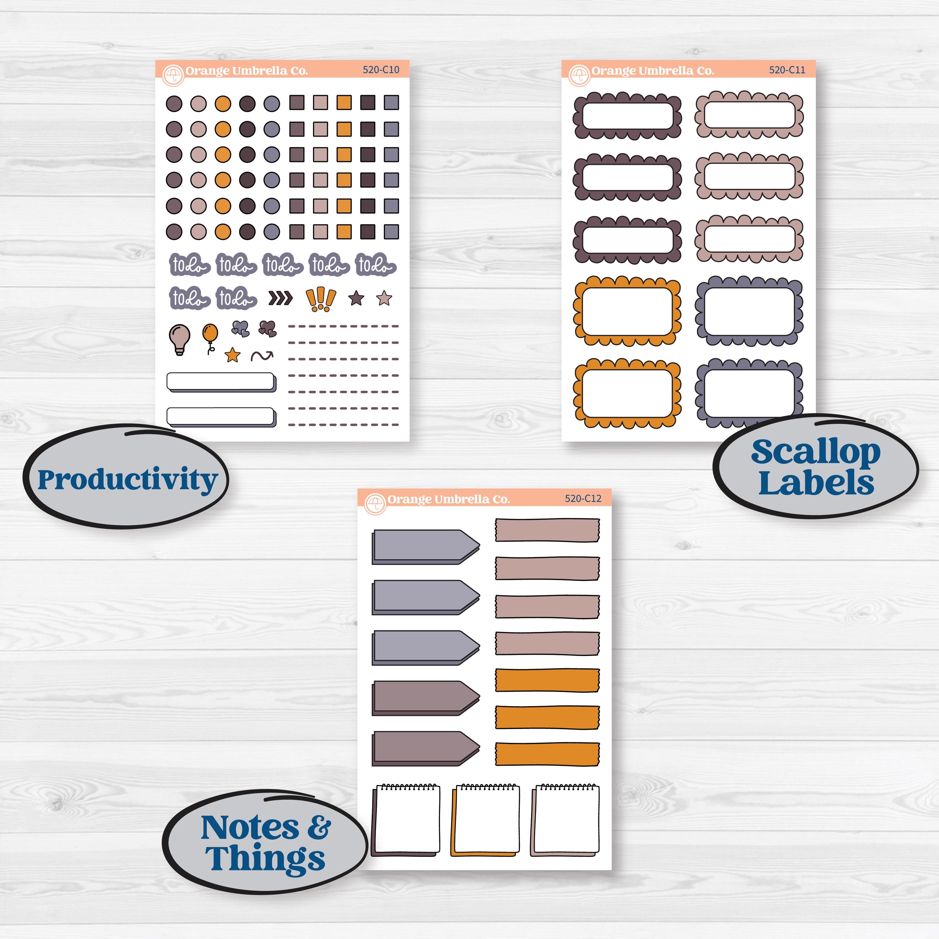 Playful Easter Bunnies | Weekly Add-On Labels Planner Kit Stickers | Bunny Hop | KIT-520-C