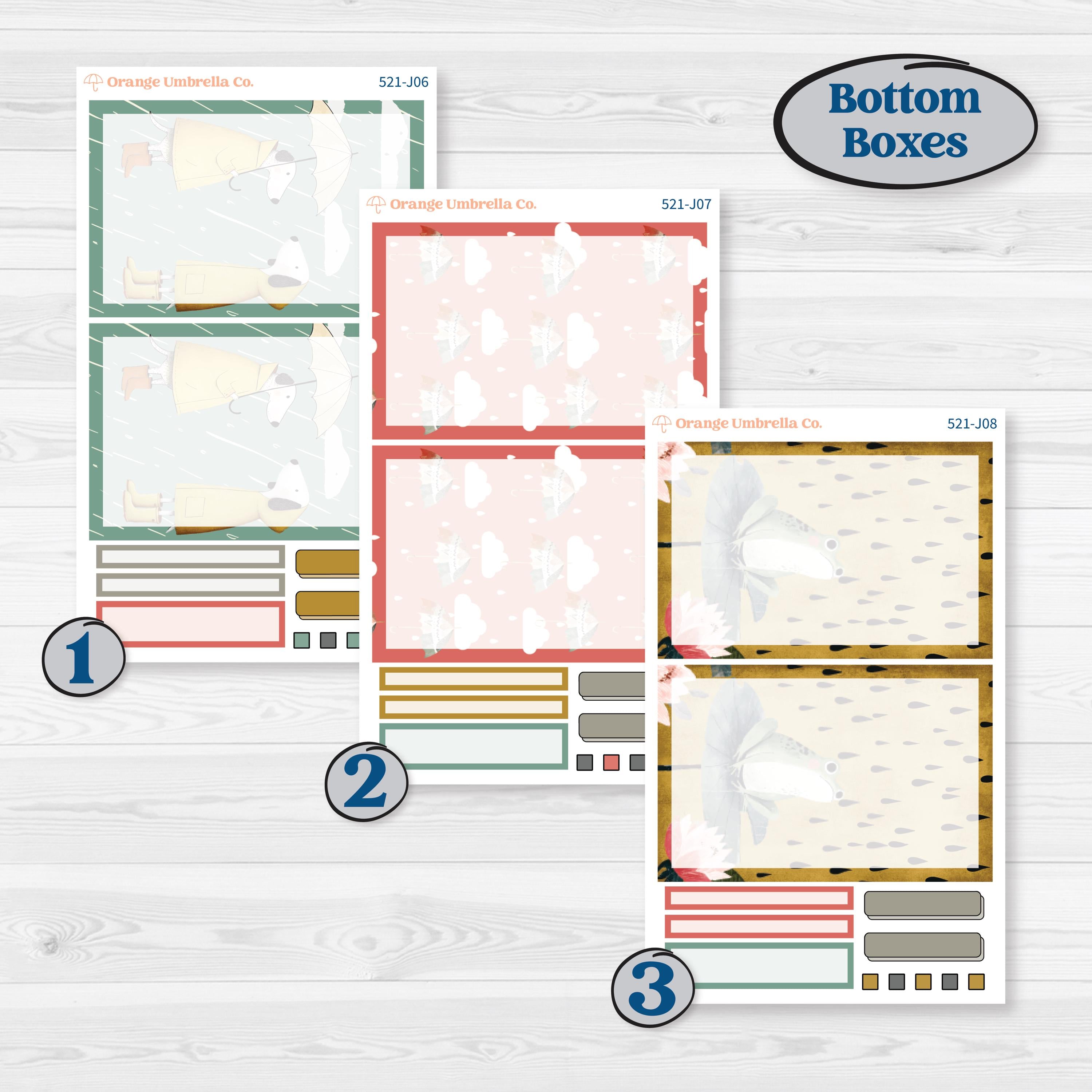 Rainy Day | A5 Daily Duo Planner Kit Stickers | Stellas Umbrella | KIT-521-J