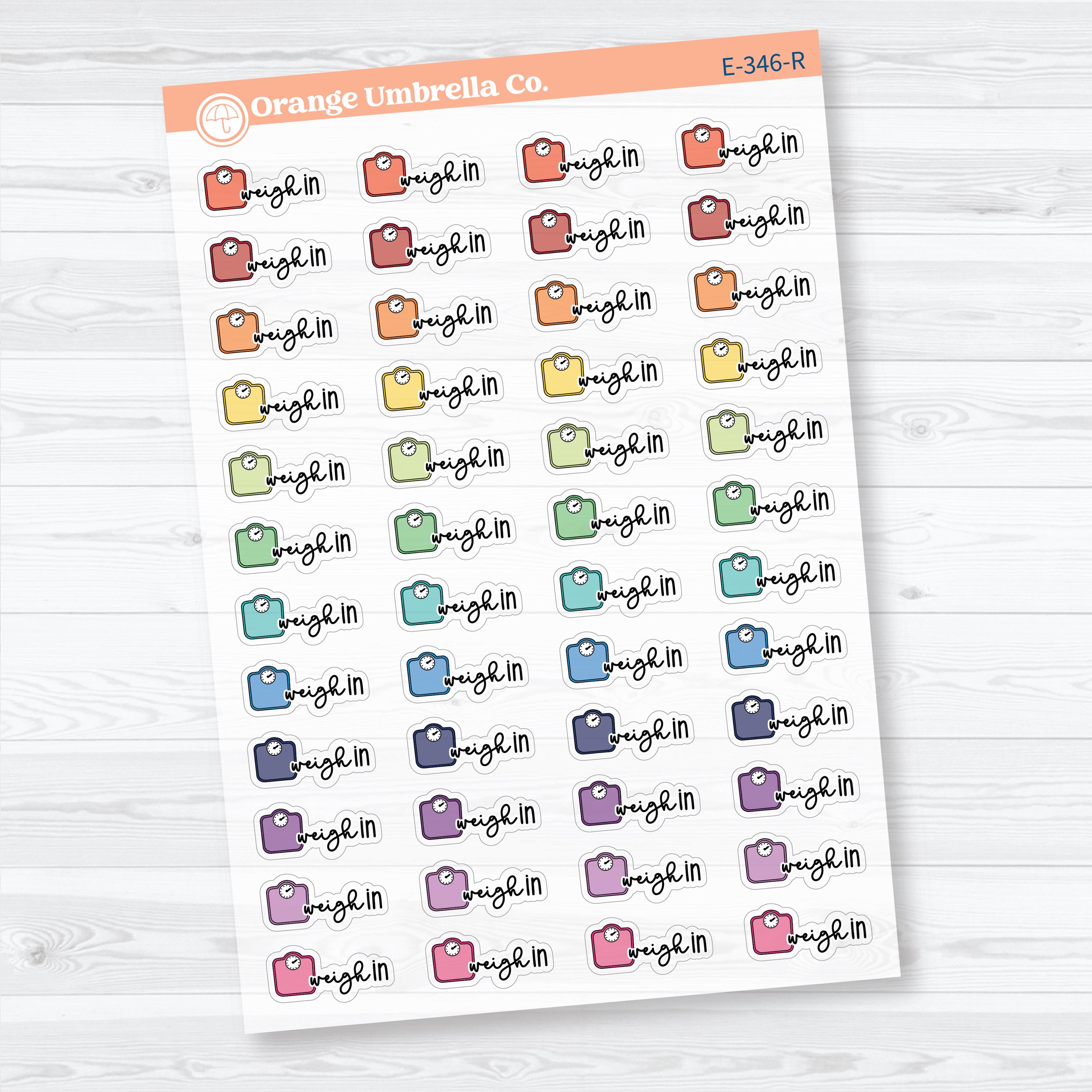 Weigh In | Clear Matte Event Planner Stickers | E-346-CM