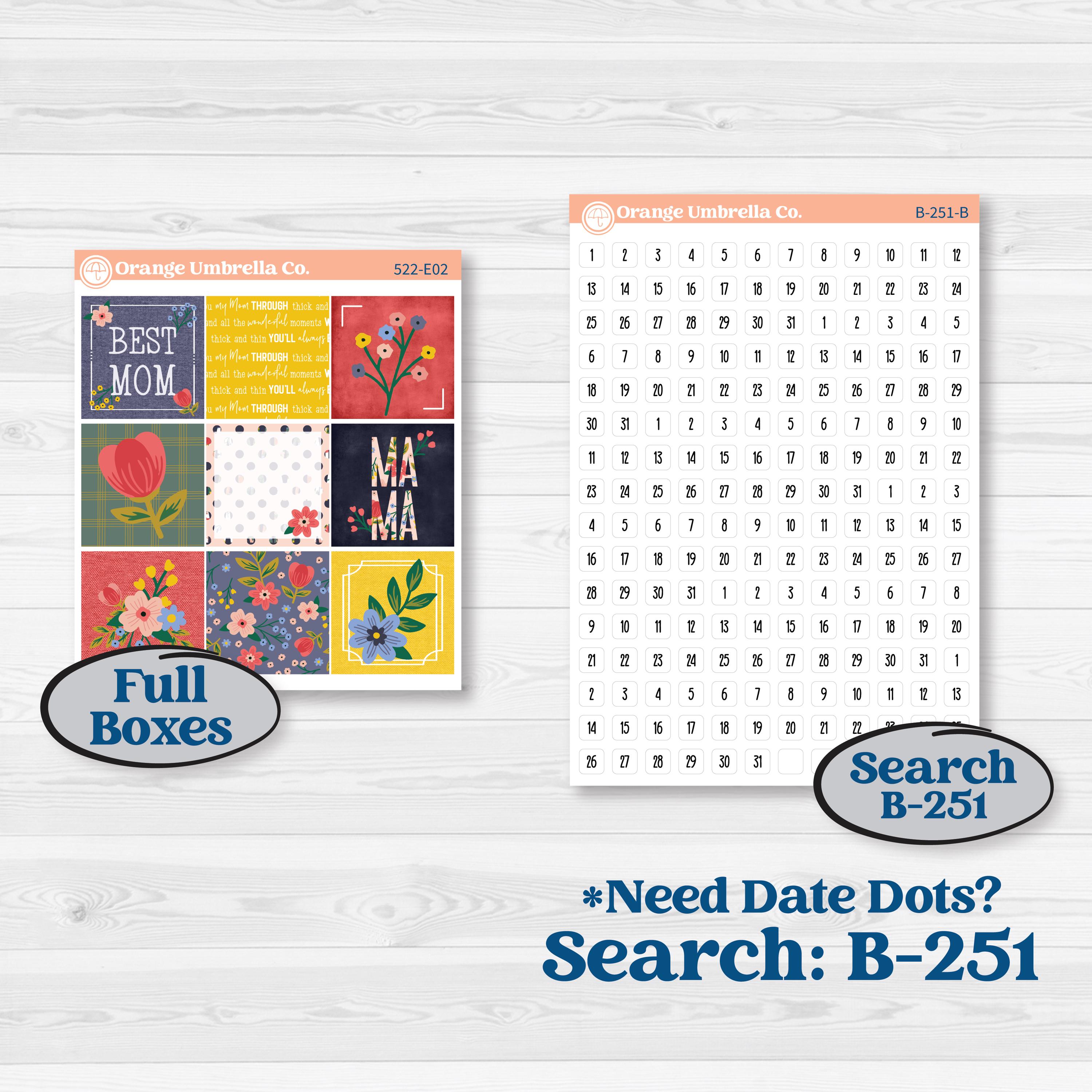 Mother’s Day | Hobonichi Cousin Weekly & Daily Planner Kit Stickers | Best Mom | KIT-522-E