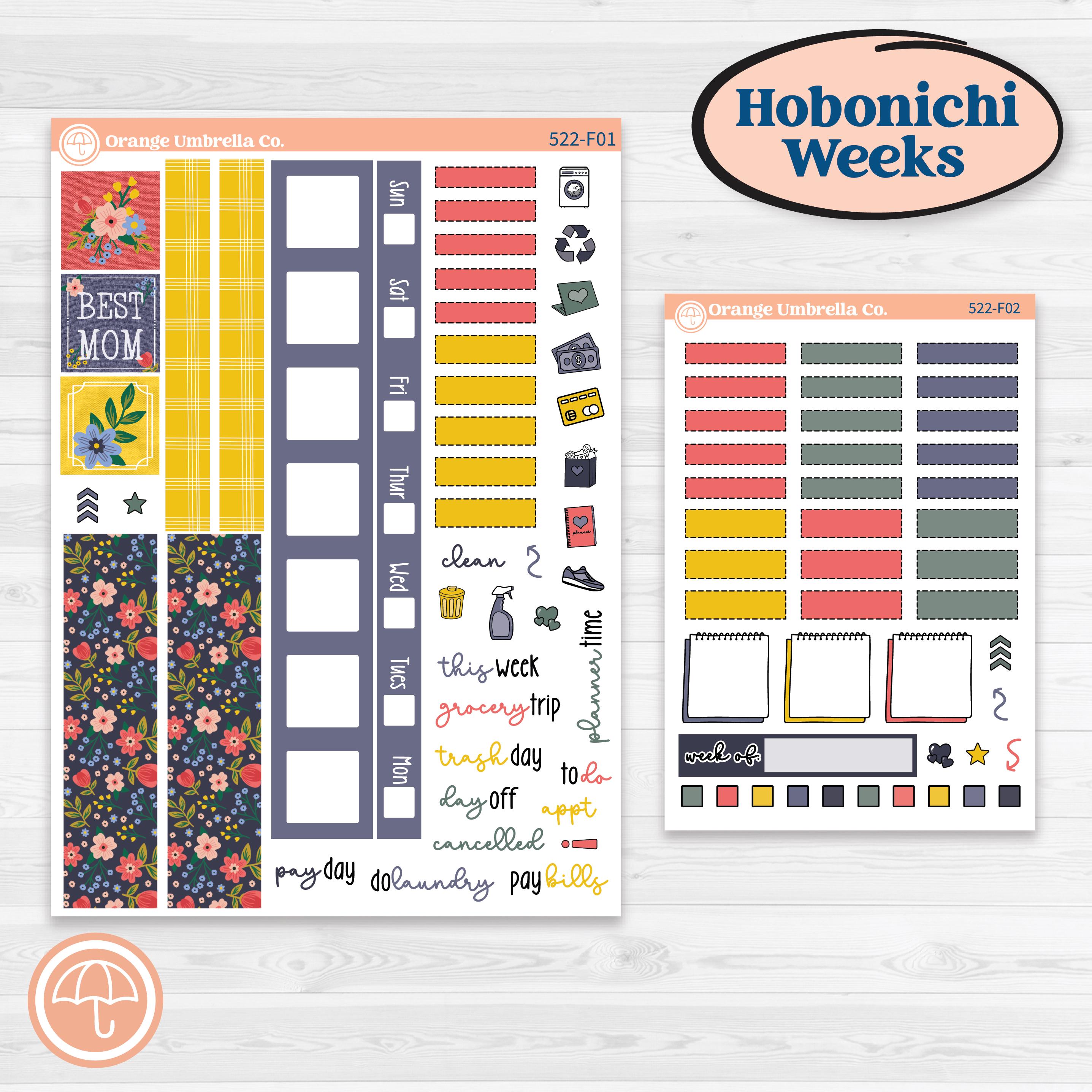Mother’s Day | Hobonichi Weeks Weekly Planner Kit Stickers | Best Mom | KIT-522-F
