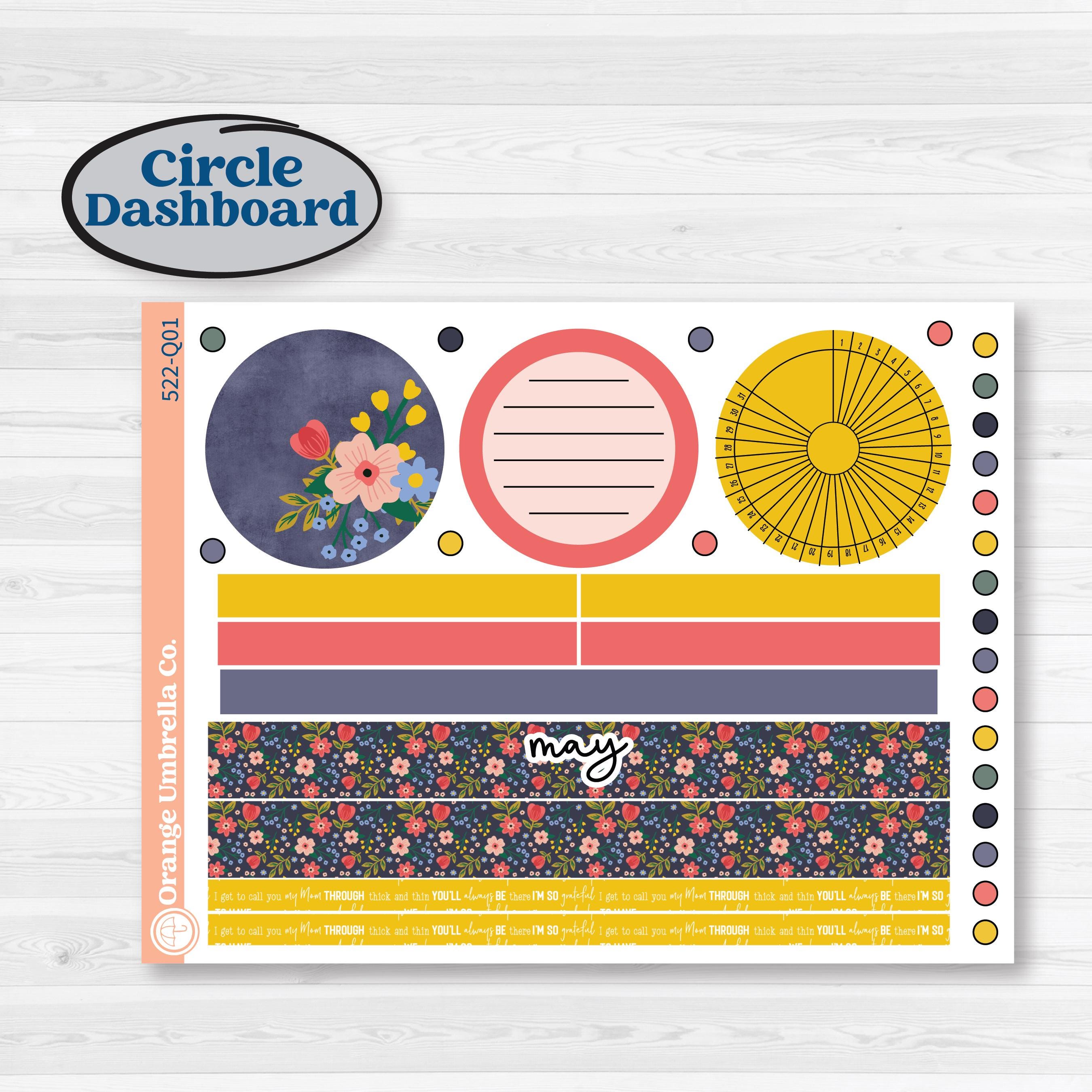 Mother’s Day | 7x9 Plum Monthly & Dashboard Planner Kit Stickers | Best Mom | KIT-522-Q