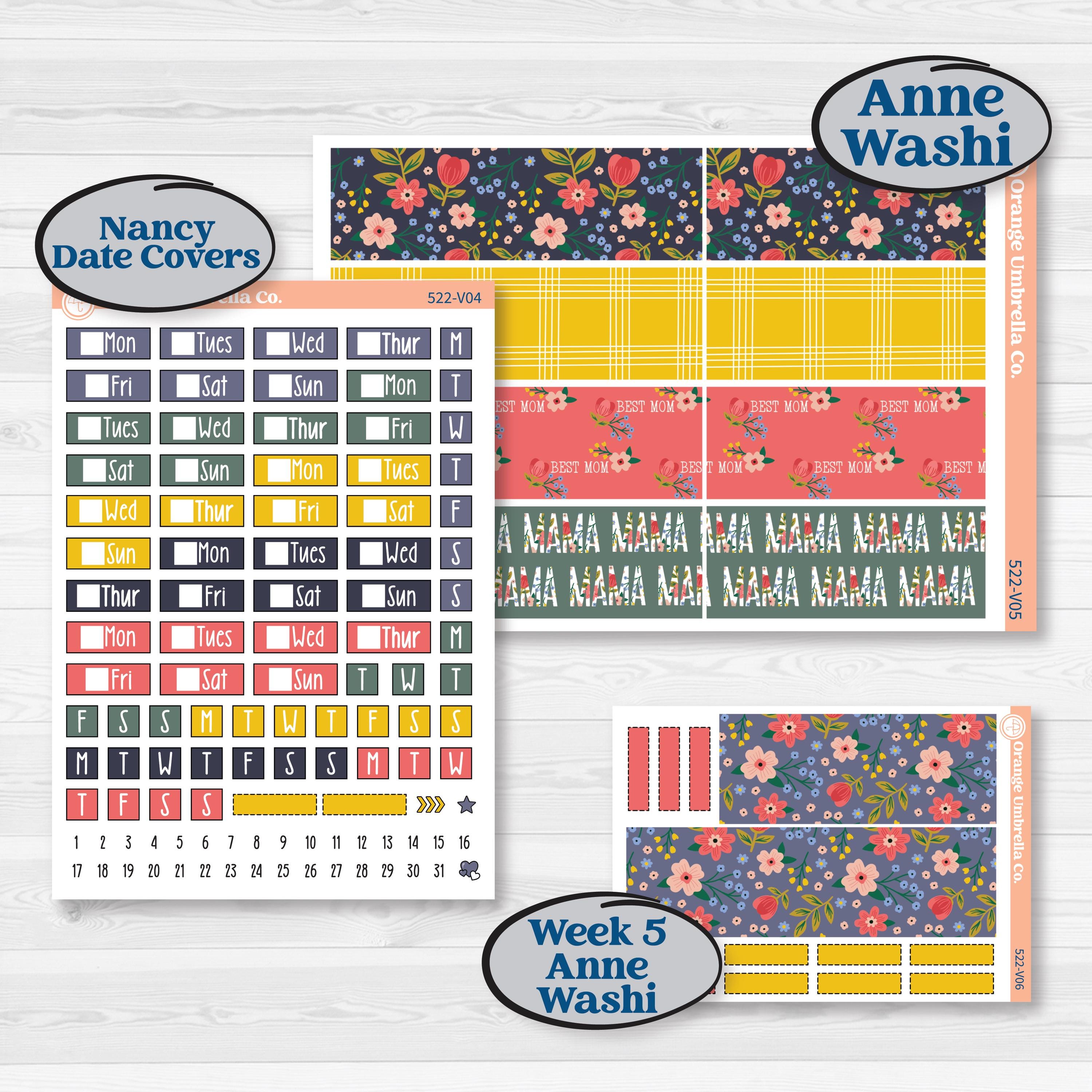 Mother’s Day | Laurel Denise Nancy Large & Anne Large Planner Kit Stickers | Best Mom | KIT-522-V