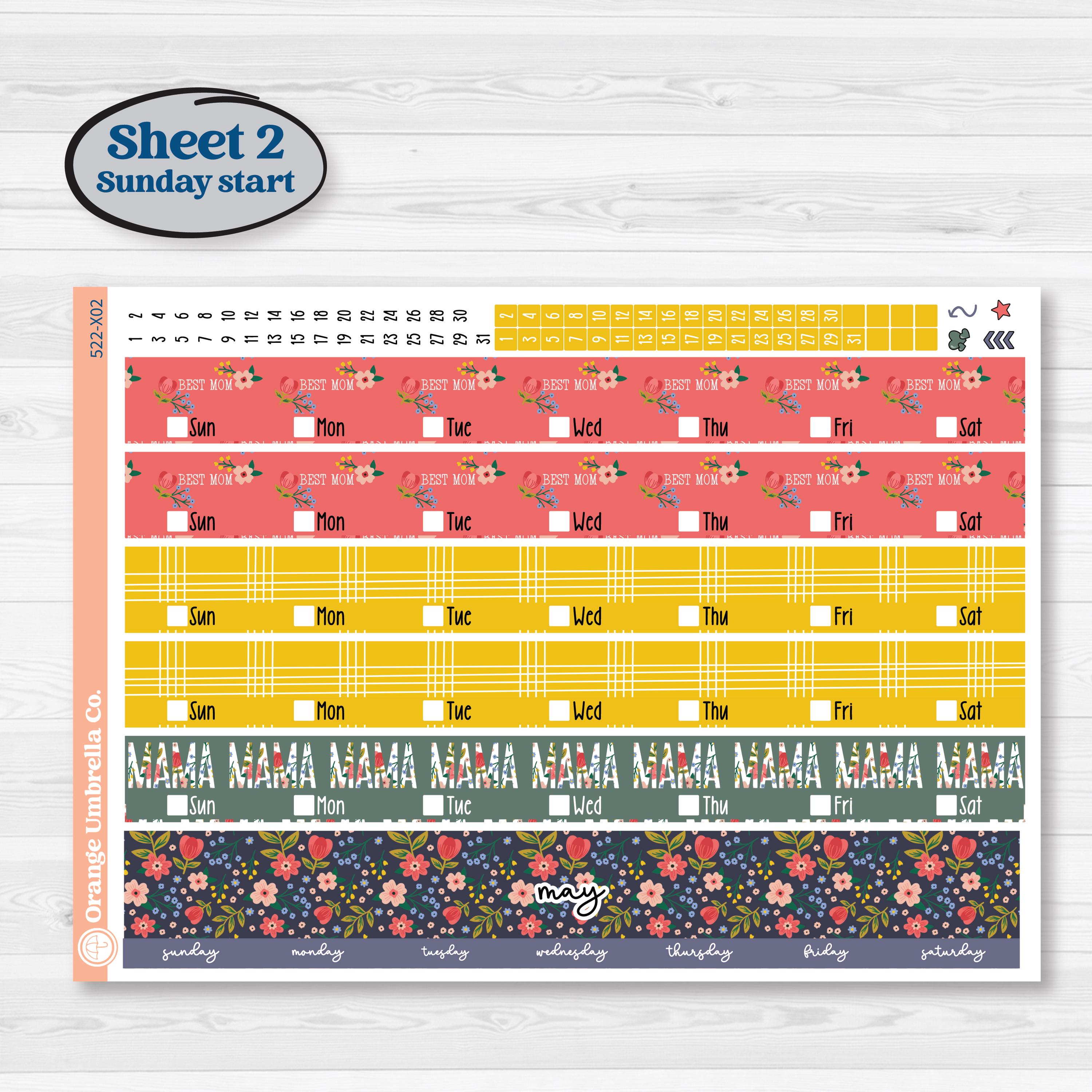 Mother’s Day | Laurel Denise Jo Large Planner Kit Stickers | Best Mom | KIT-522-X
