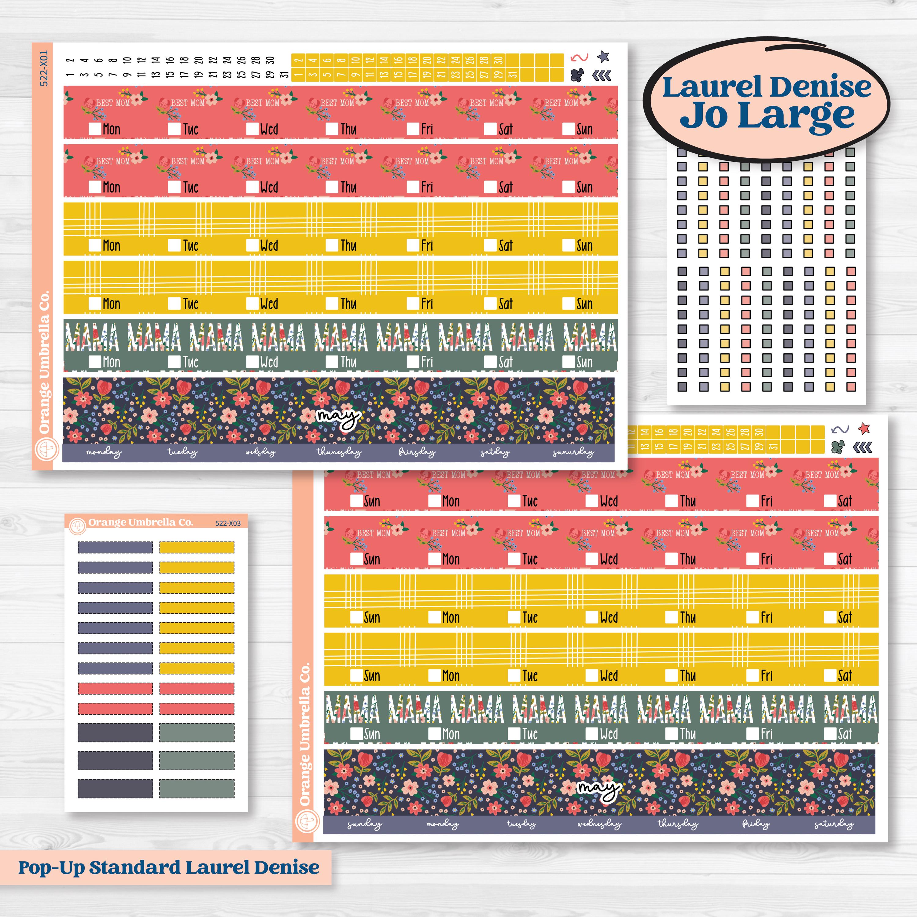 Mother’s Day | Laurel Denise Jo Large Planner Kit Stickers | Best Mom | KIT-522-X