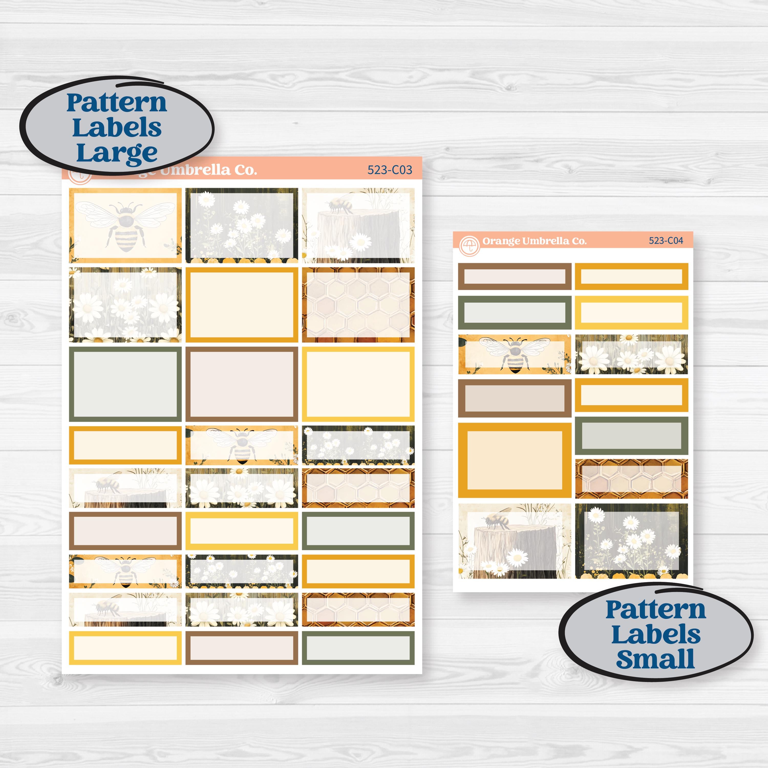 Honeybee Garden | Weekly Add-On Labels Planner Kit Stickers | Bumble | KIT-523-C