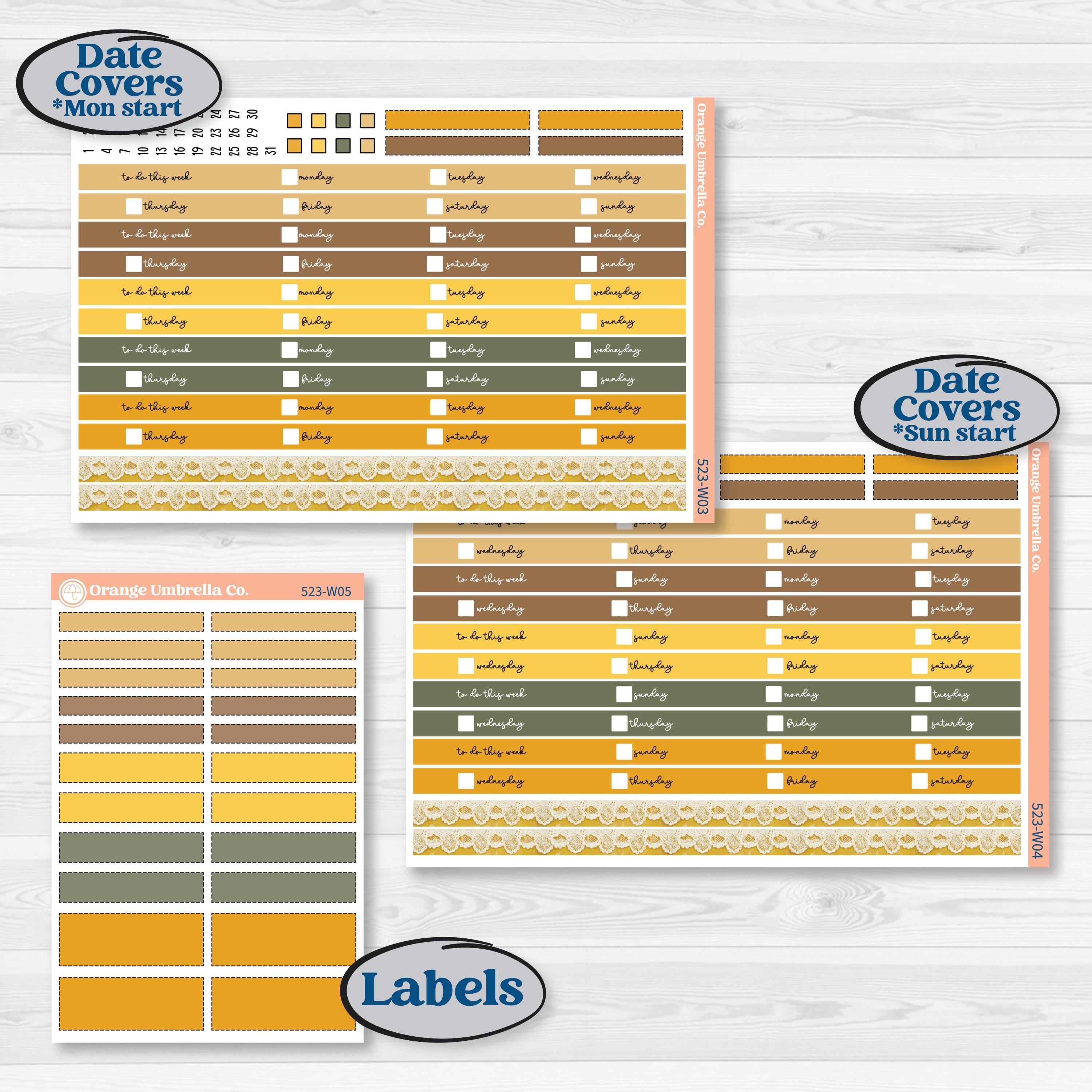 Honeybee Garden | Laurel Denise Scout Large Planner Kit Stickers | Bumble | KIT-523-W