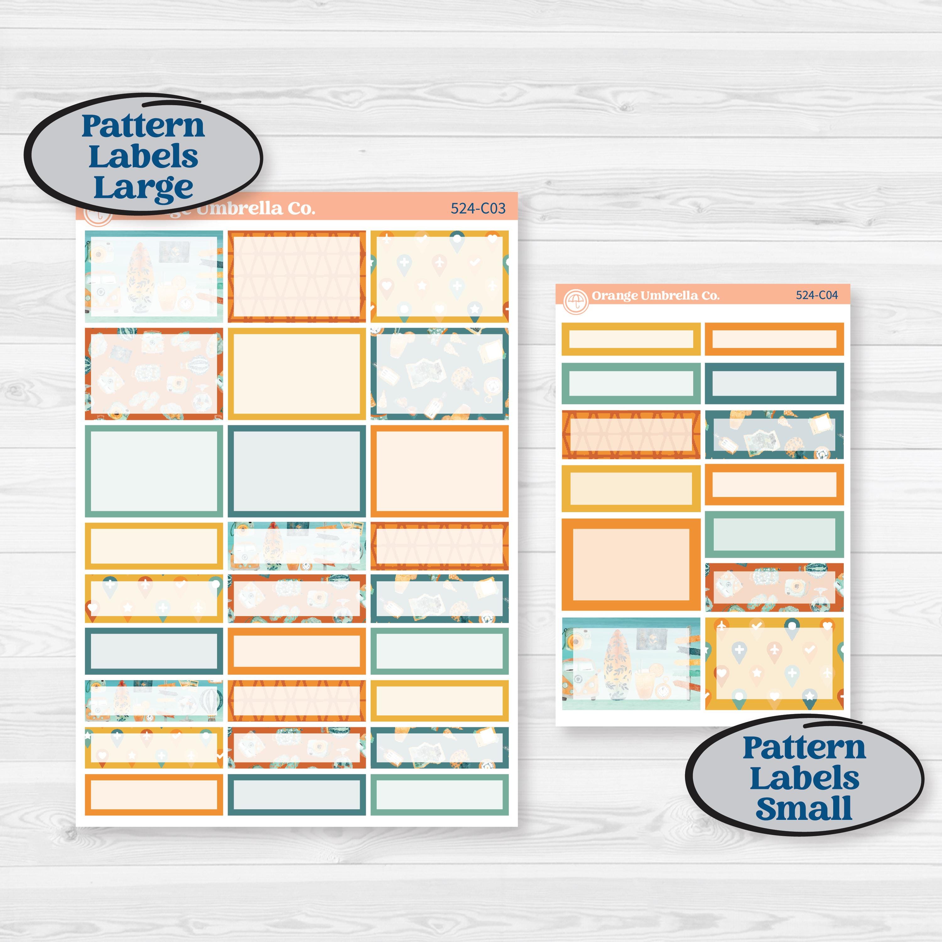 Summer Road Trip | Weekly Add-On Labels Planner Kit Stickers | Road Less Traveled | KIT-524-C