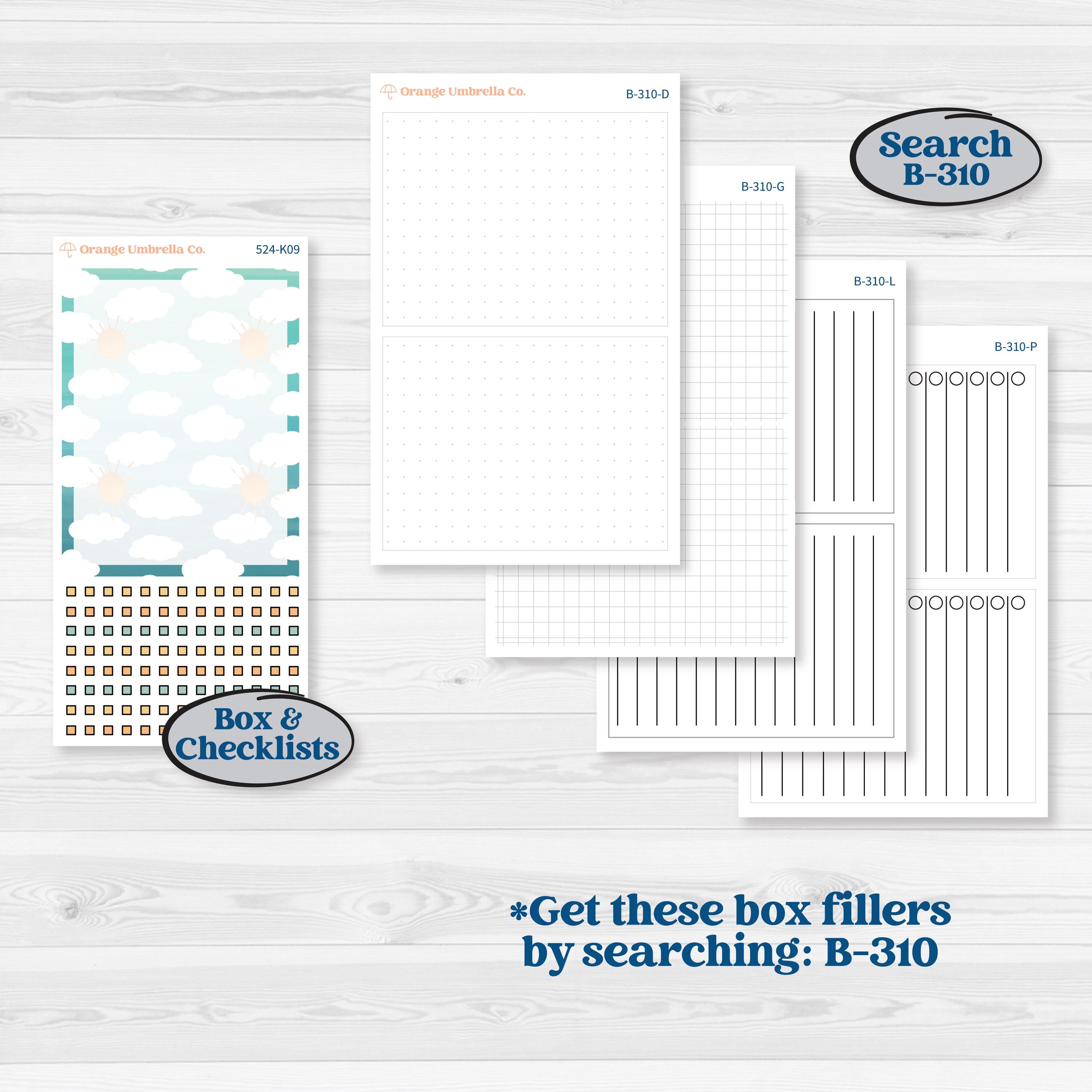 Summer Road Trip | 7x9 Erin Condren Daily Duo Planner Kit Stickers | Road Less Traveled | KIT-524-K