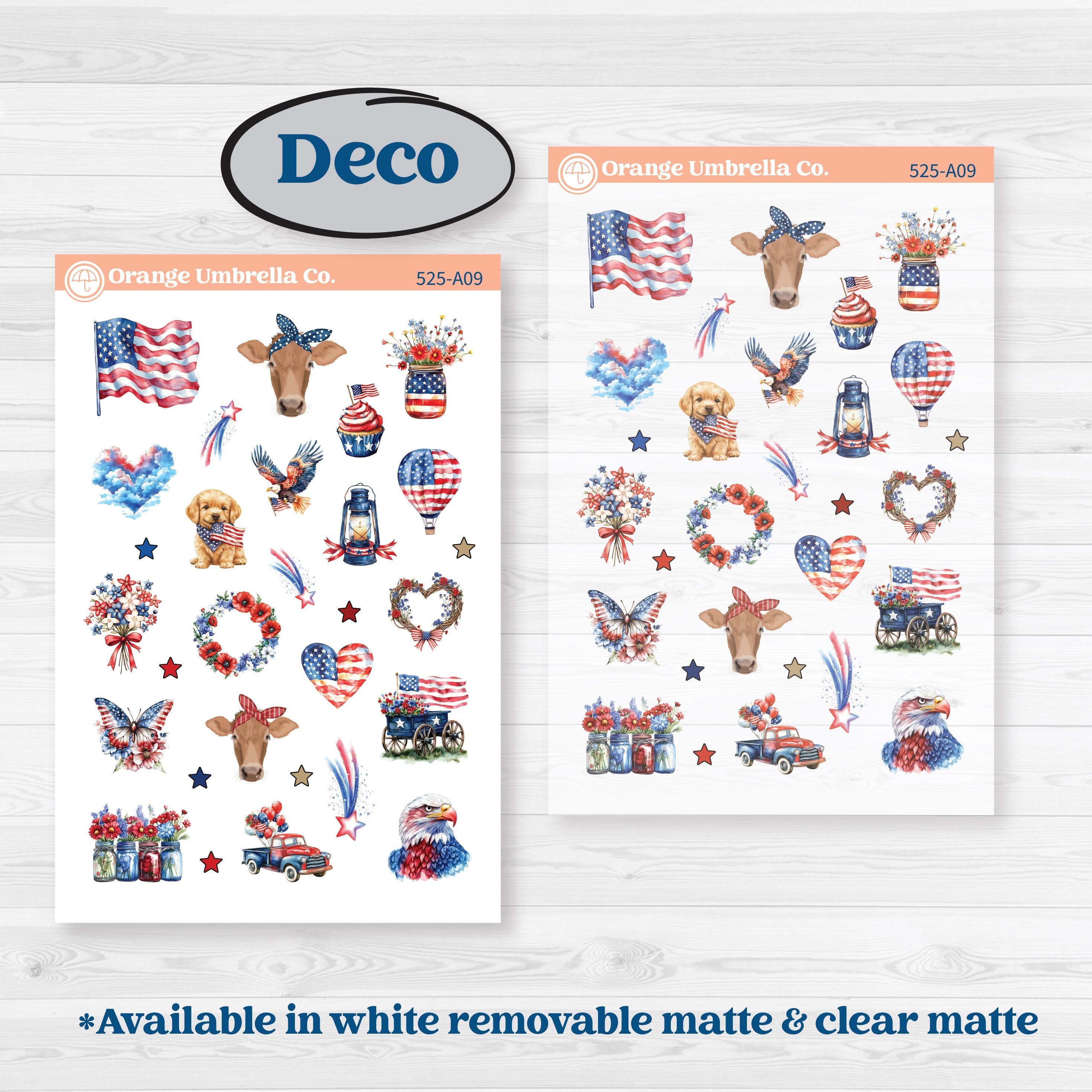 Memorial Day Kit | Weekly Sticker Kit for Vertical Planners like Erin Condren | Arlington | KIT-525-A