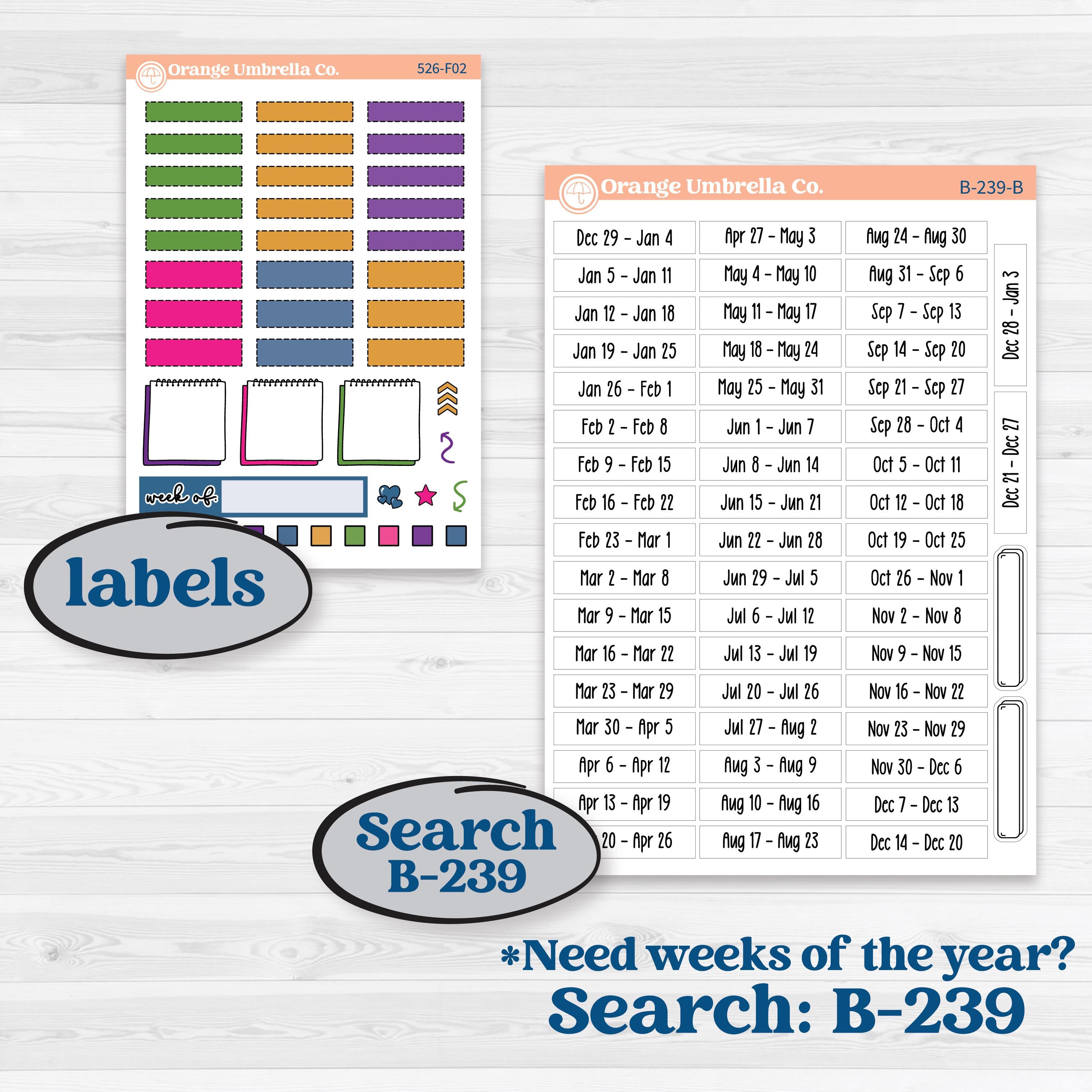 Cinco De Mayo Kit | Hobonichi Weeks Weekly Planner Kit Stickers | Señor Chili | KIT-526-F