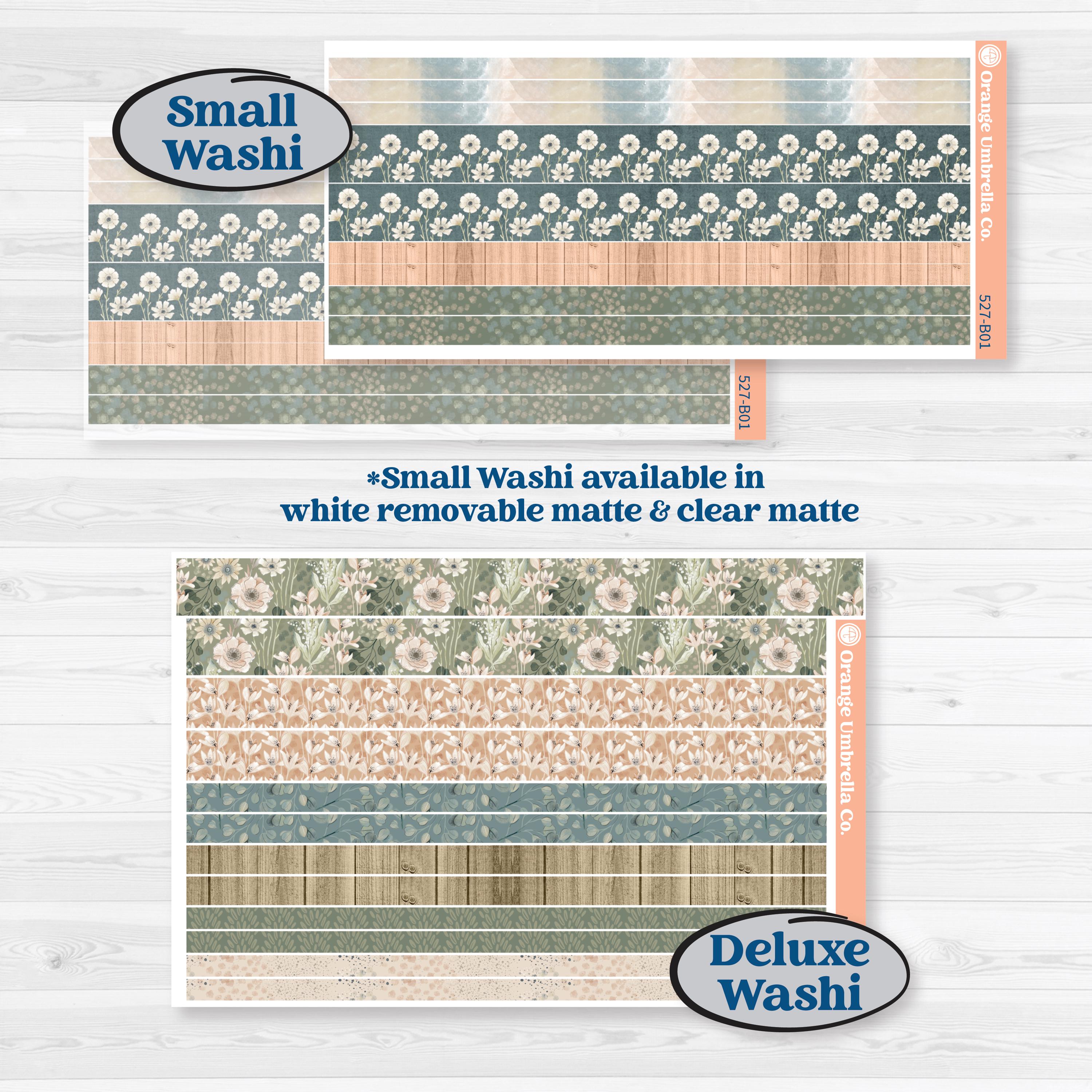 Neutral Botanical | Weekly Add-On Planner Kit Stickers | Sage | KIT-517-B