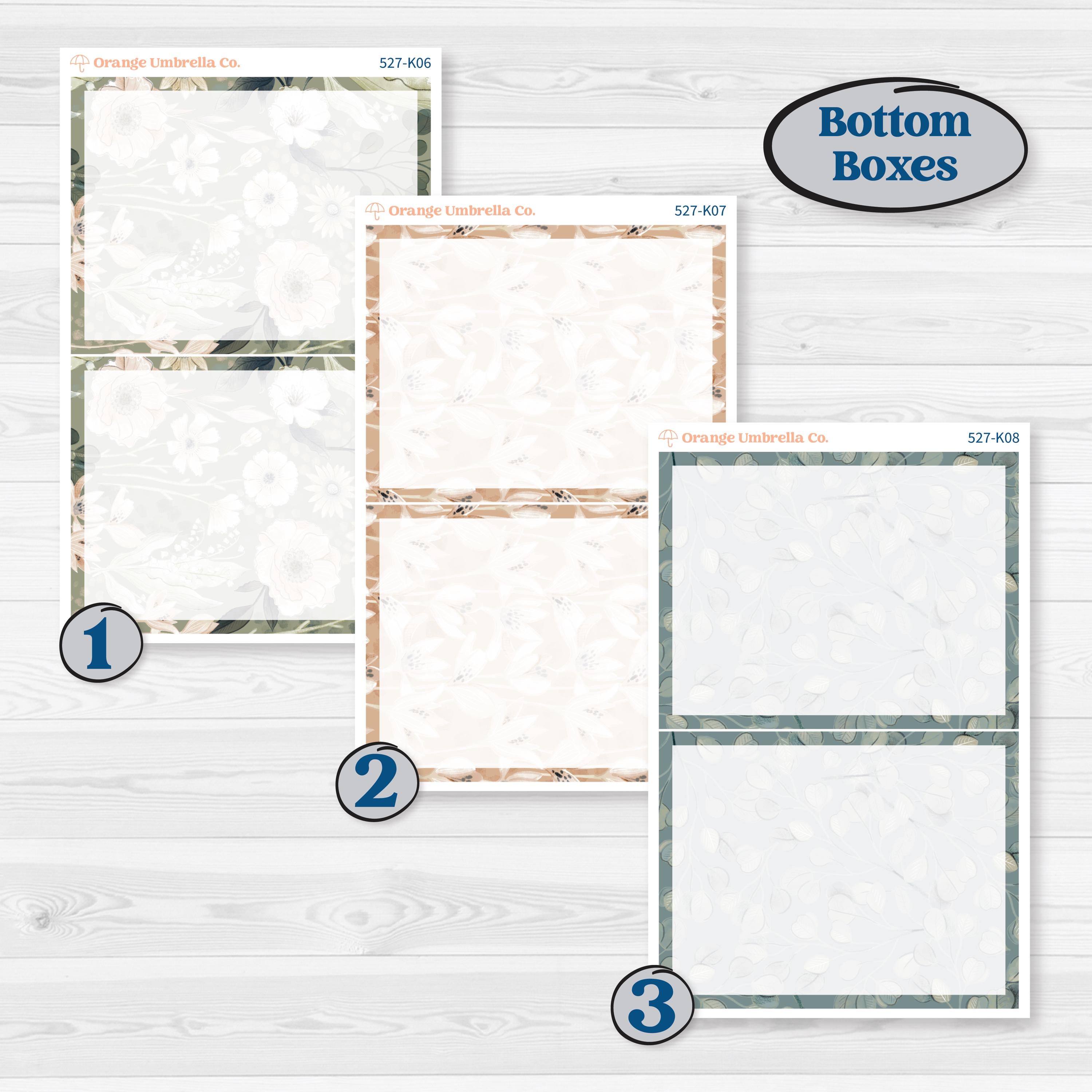 Neutral Botanical | 7x9 Erin Condren Daily Duo Planner Kit Stickers | Sage | KIT-527-K