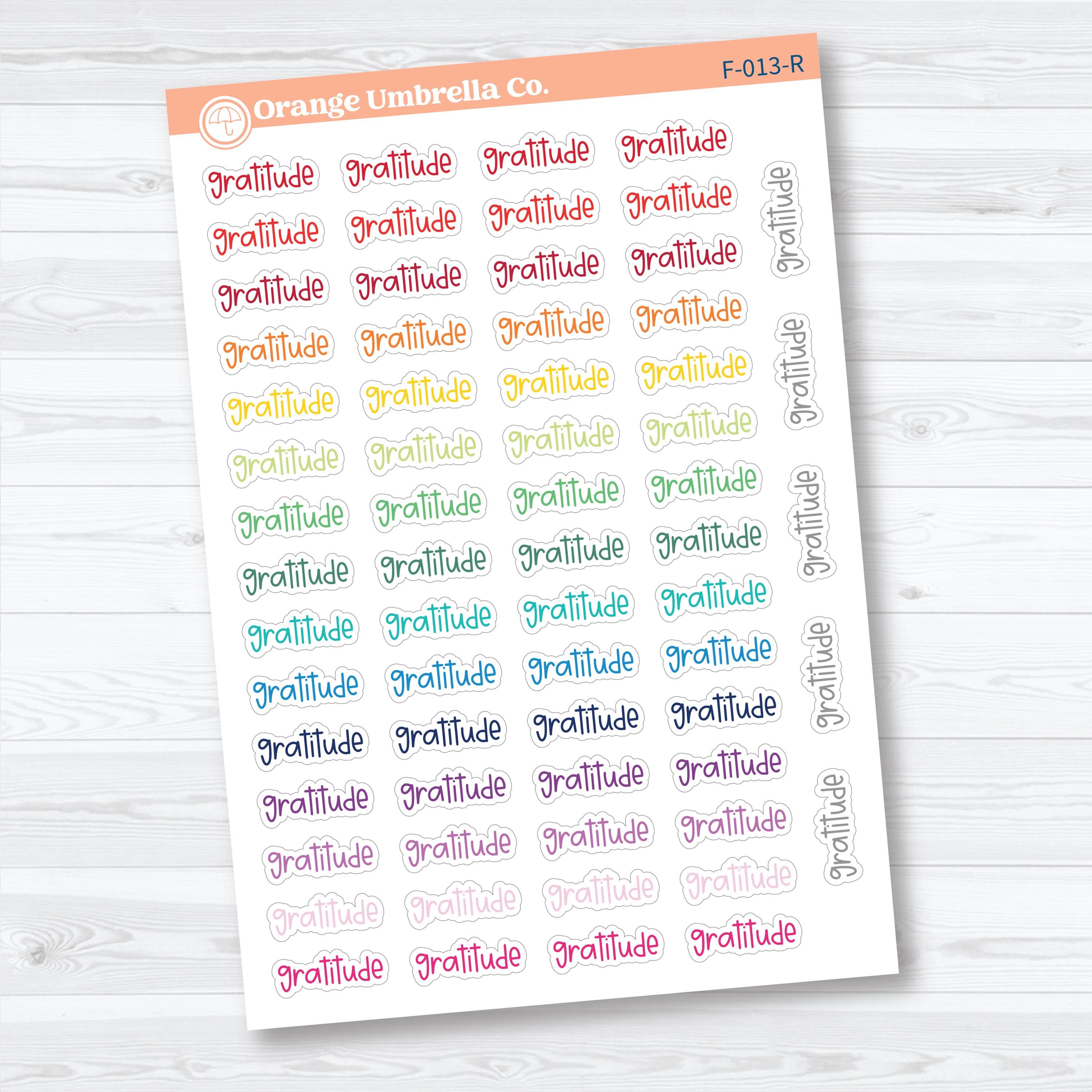 Gratitude Script | Faith Based Planner Stickers | F-013