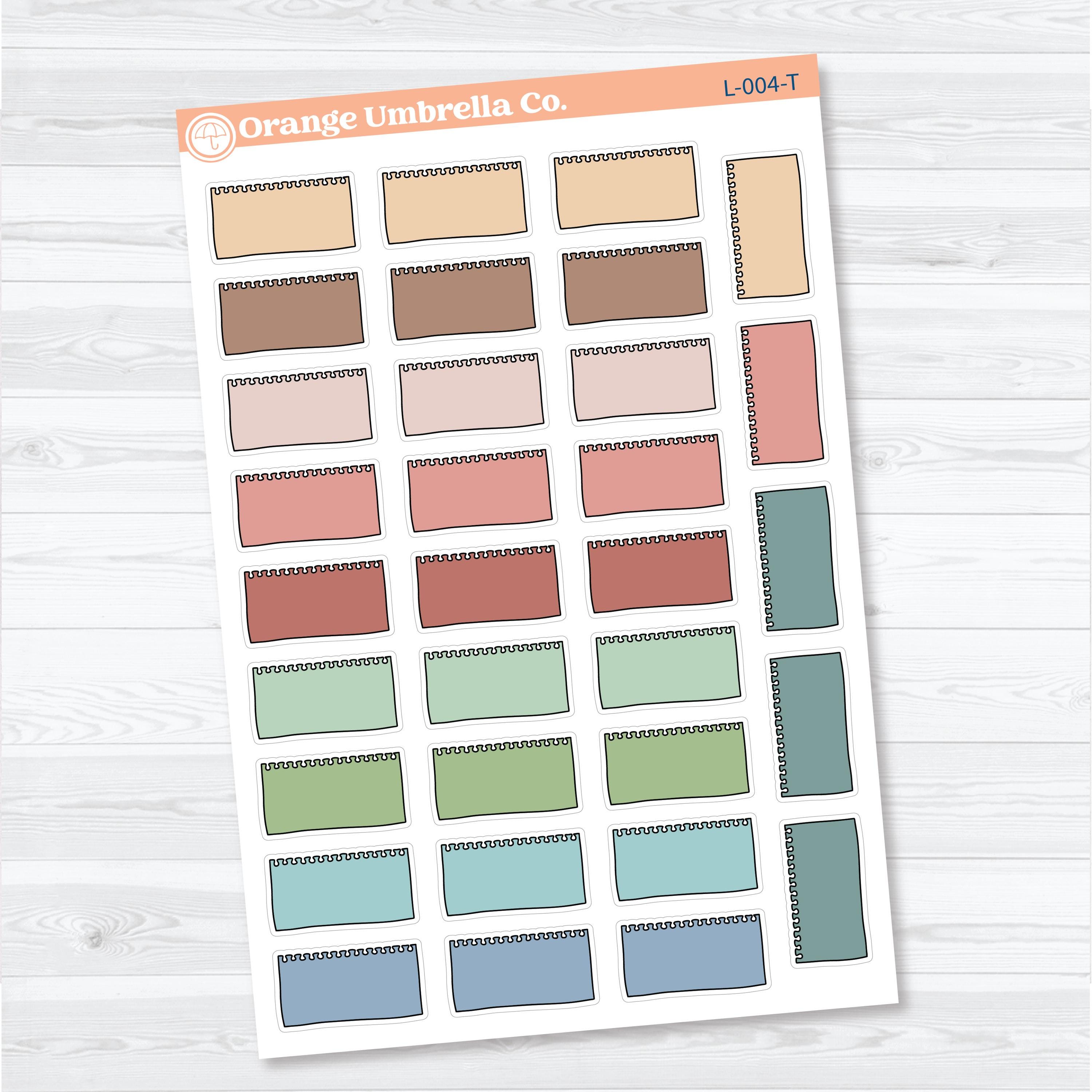 Ripped Notebook Page Labels | Planner Labels | L-004