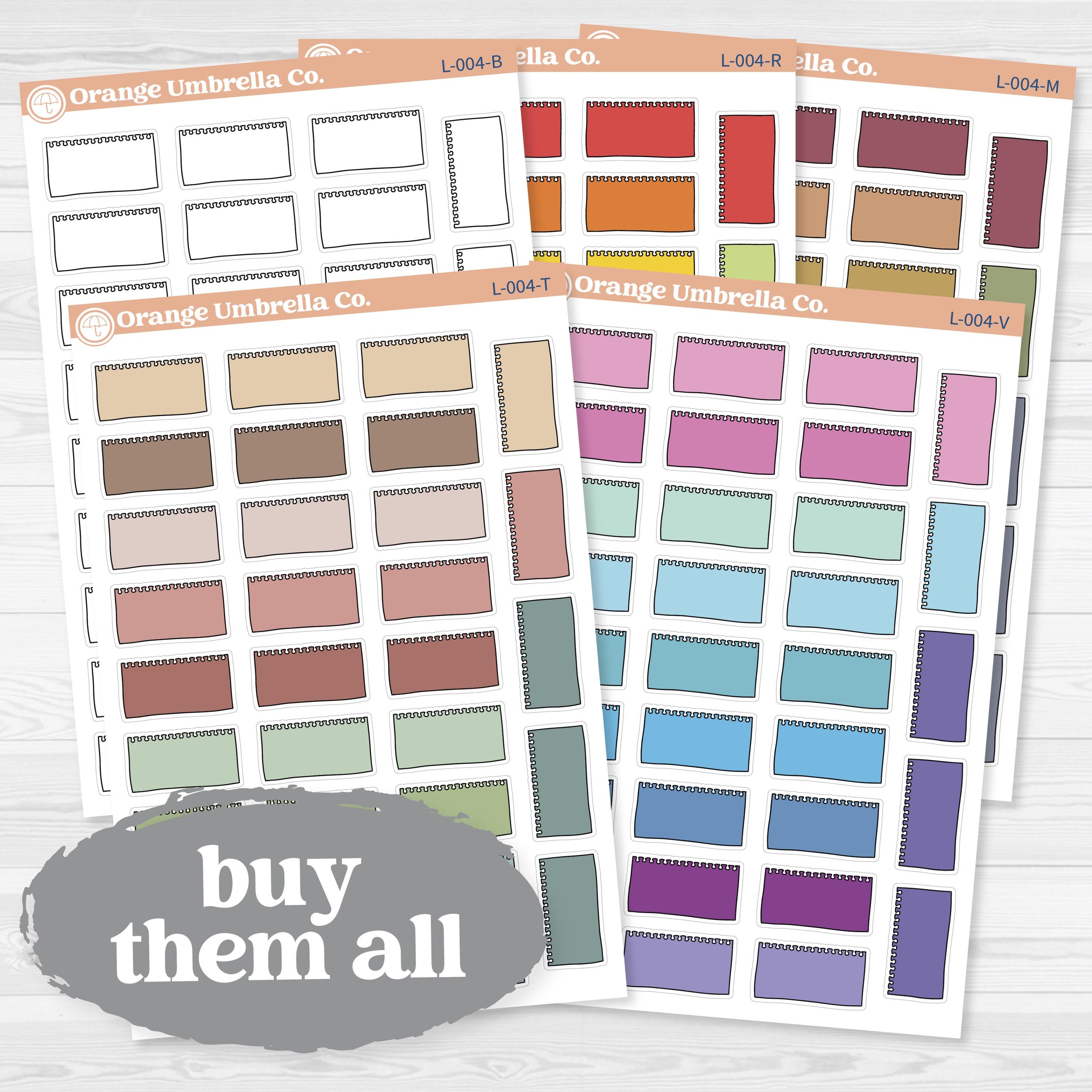 Ripped Notebook Page Labels | Planner Labels | L-004